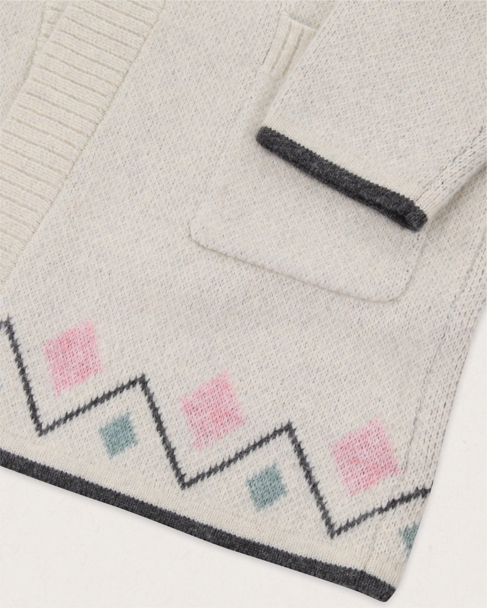 Leif Recycled Yarn Cardigan - Off White