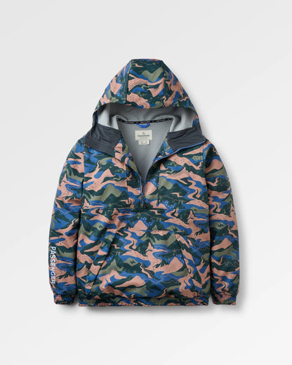 Snowscape Men's Recycled Softshell Pullover - Adventure Dark Fern - Flatlay