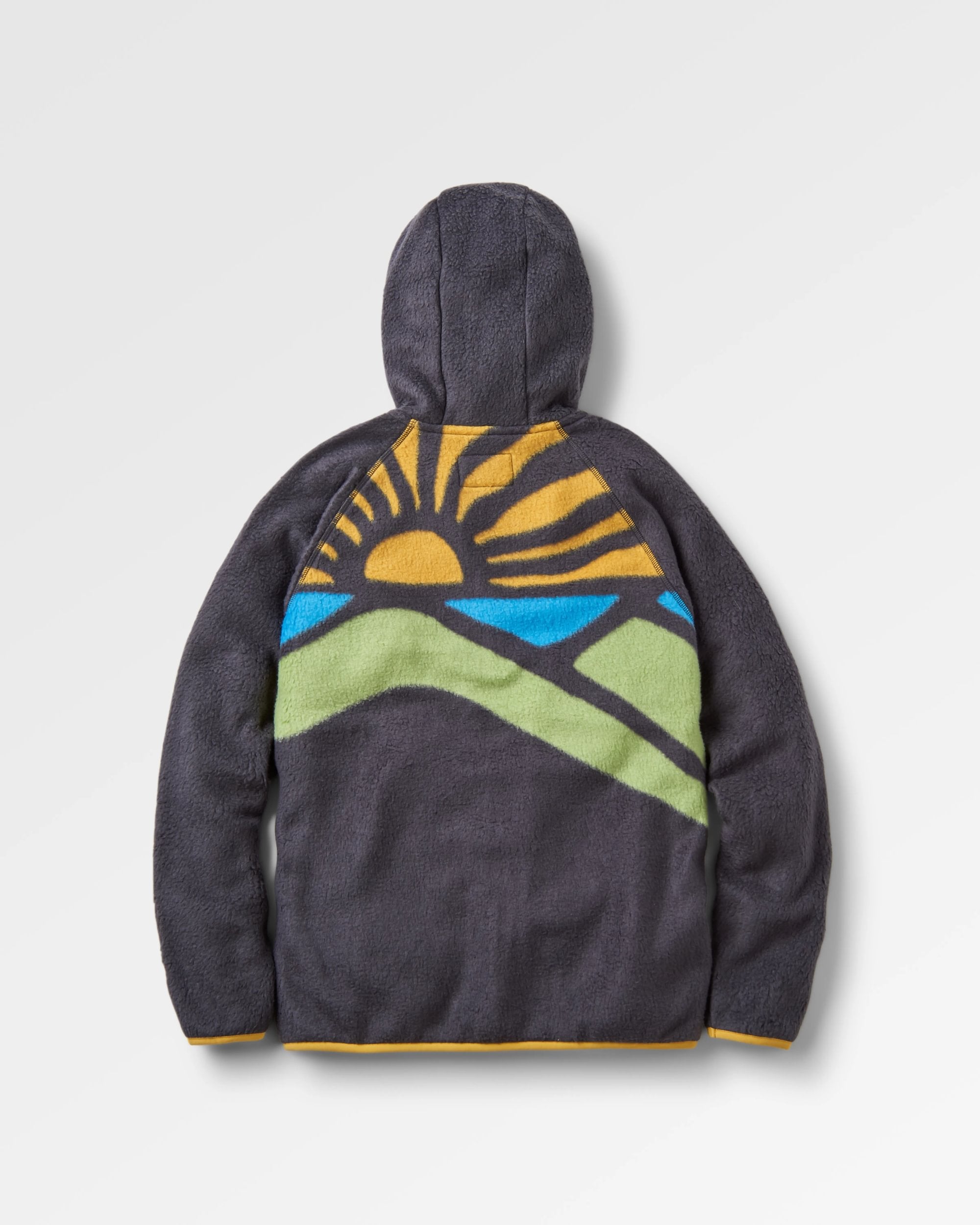 North Coast Vista Full Zip Recycled Sherpa Fleece - Faded Black - Flatlay