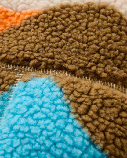 Fairbanks Full Zip Recycled Sherpa Fleece - Mountain Sunset Multi - Flatlay