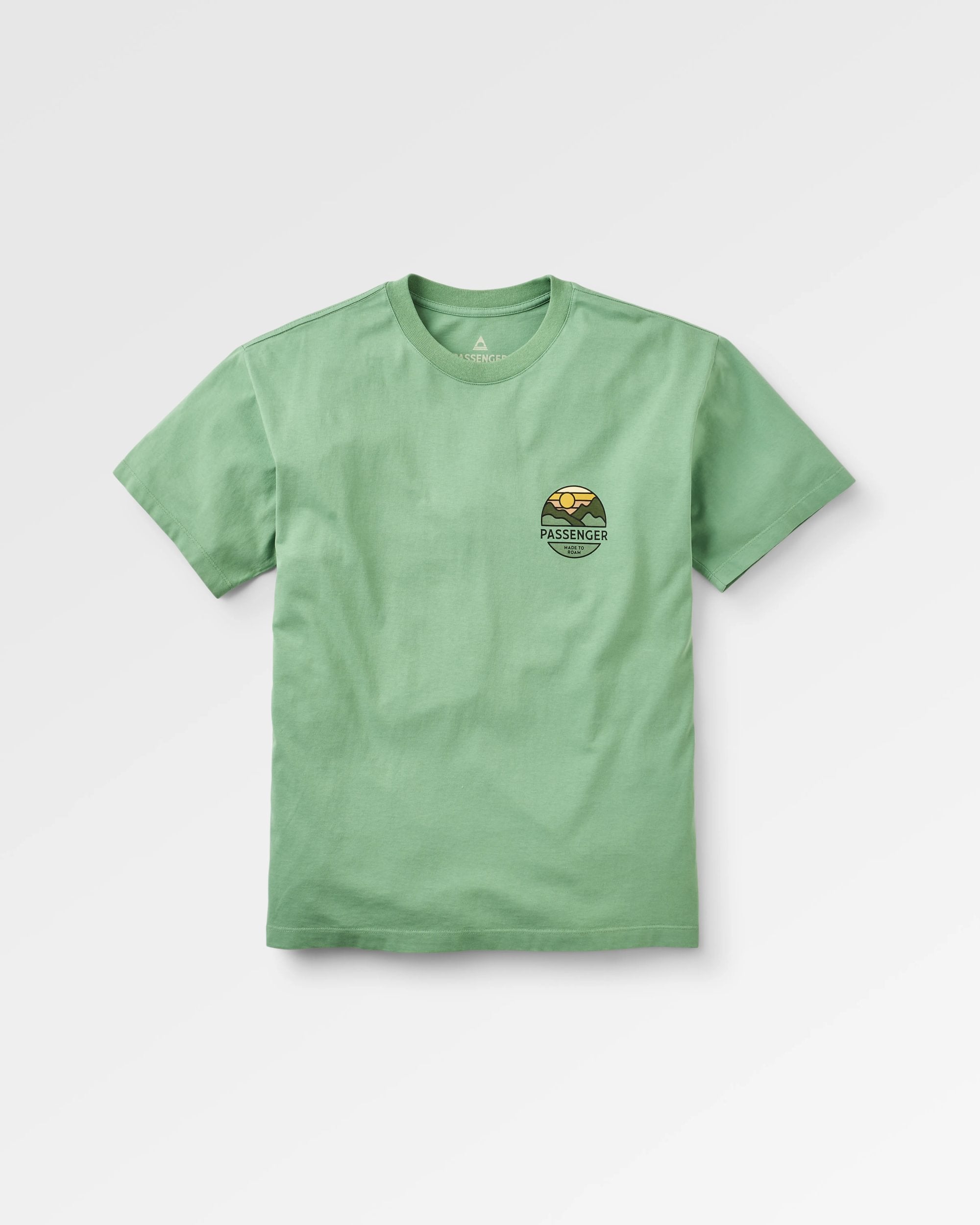 Laidback Recycled Cotton Relaxed Fit T-Shirt - Stem Green - Flatlay
