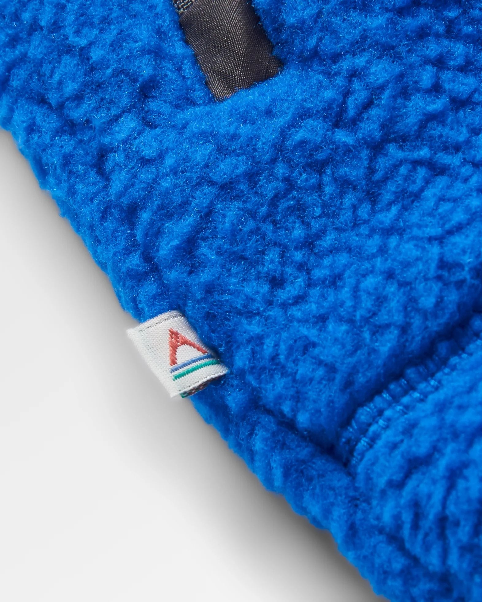 Offgrid 1/2 Zip Recycled Sherpa Fleece - Azure Blue - Flatlay
