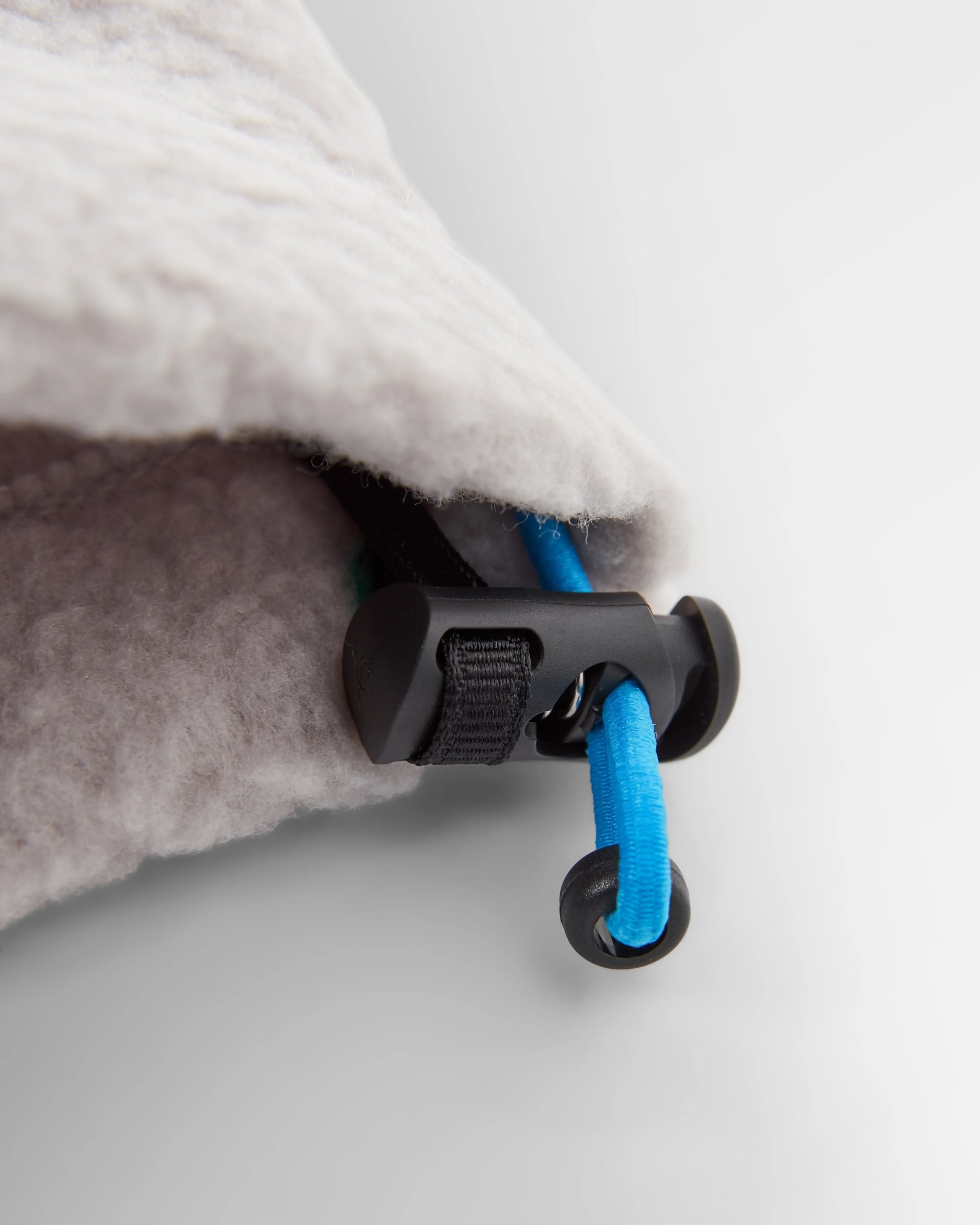 Fairbanks Full Zip Recycled Sherpa Gilet - Dark Denim/Vintage White - Flatlay