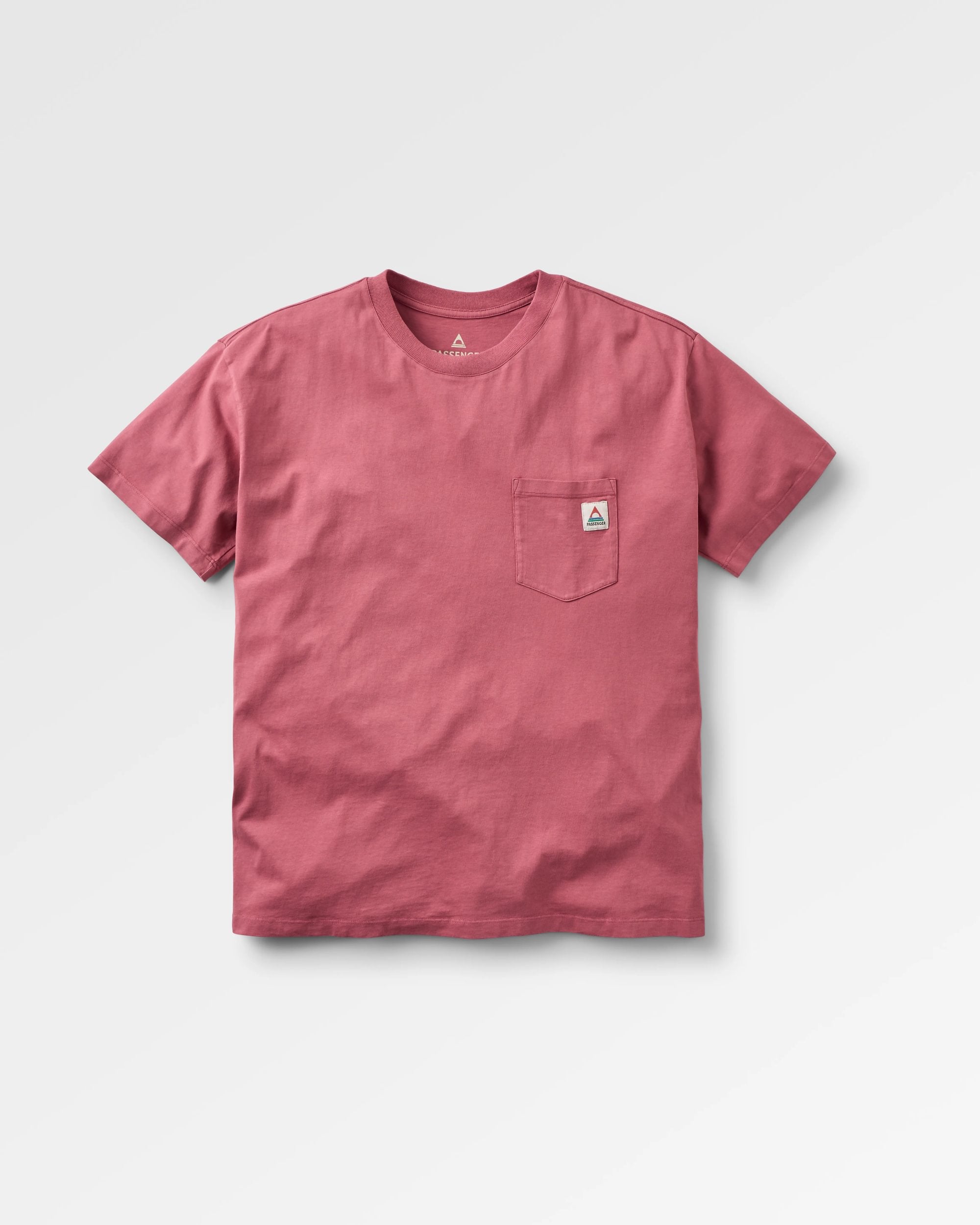 Heritage Recycled Relaxed Fit T-Shirt - Mauve Dusk - Flatlay