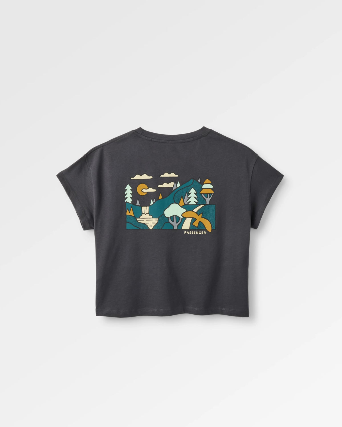 Slower Rhythms Women's Cotton T-Shirt - Faded Black - Flatlay
