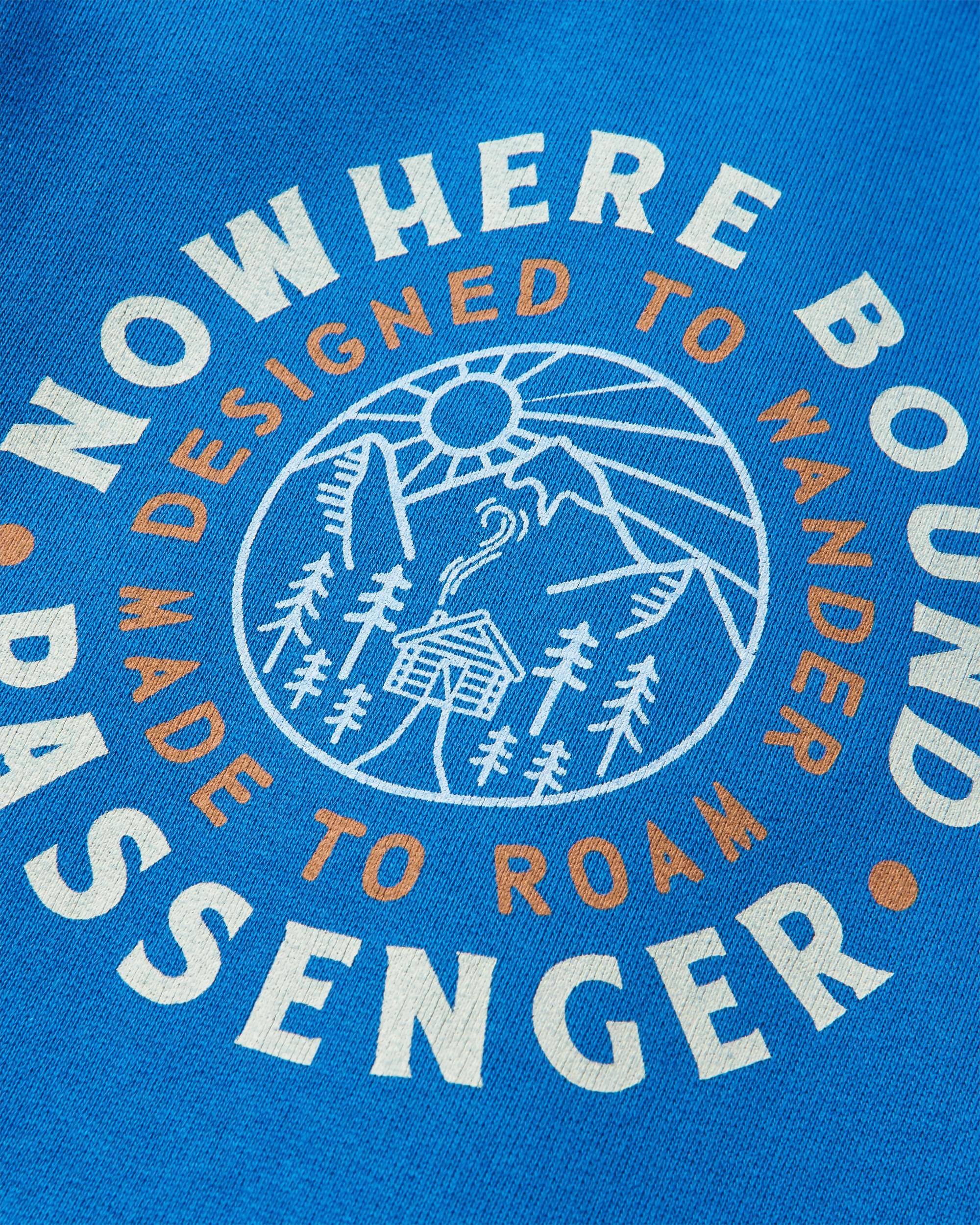 In The Woods Hoodie - True Blue - Flatlay