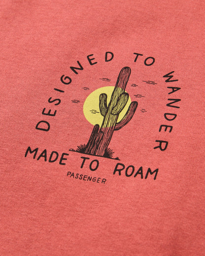 Explore T-shirt - Redwood - Flatlay