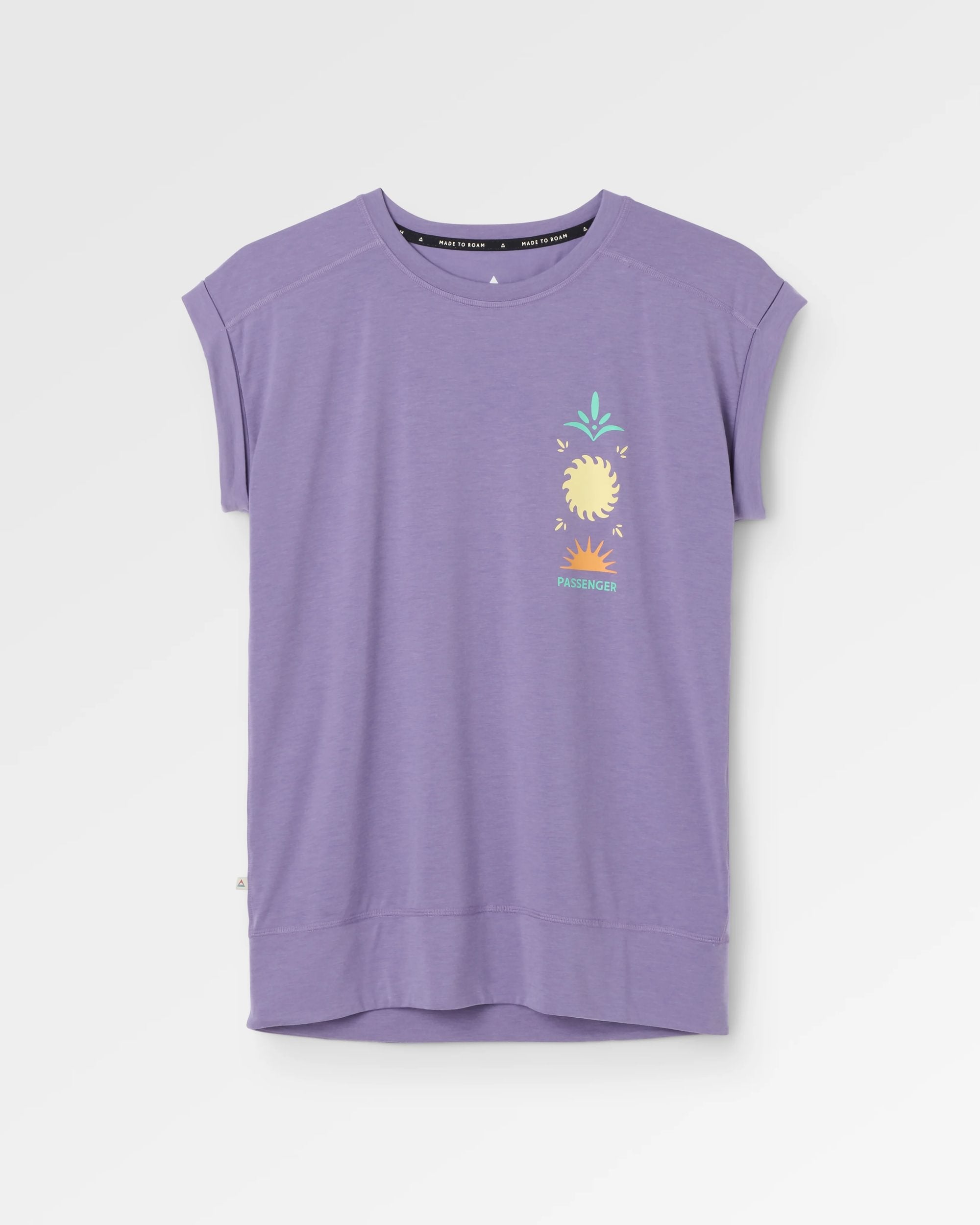 Womens Solscape Active T-Shirt - Purple Haze Marl - Flatlay
