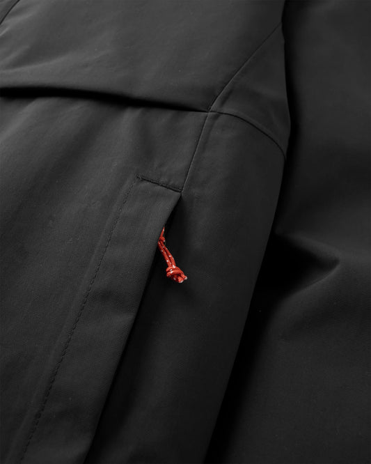 Overland Waterproof Jacket - Black - Flatlay
