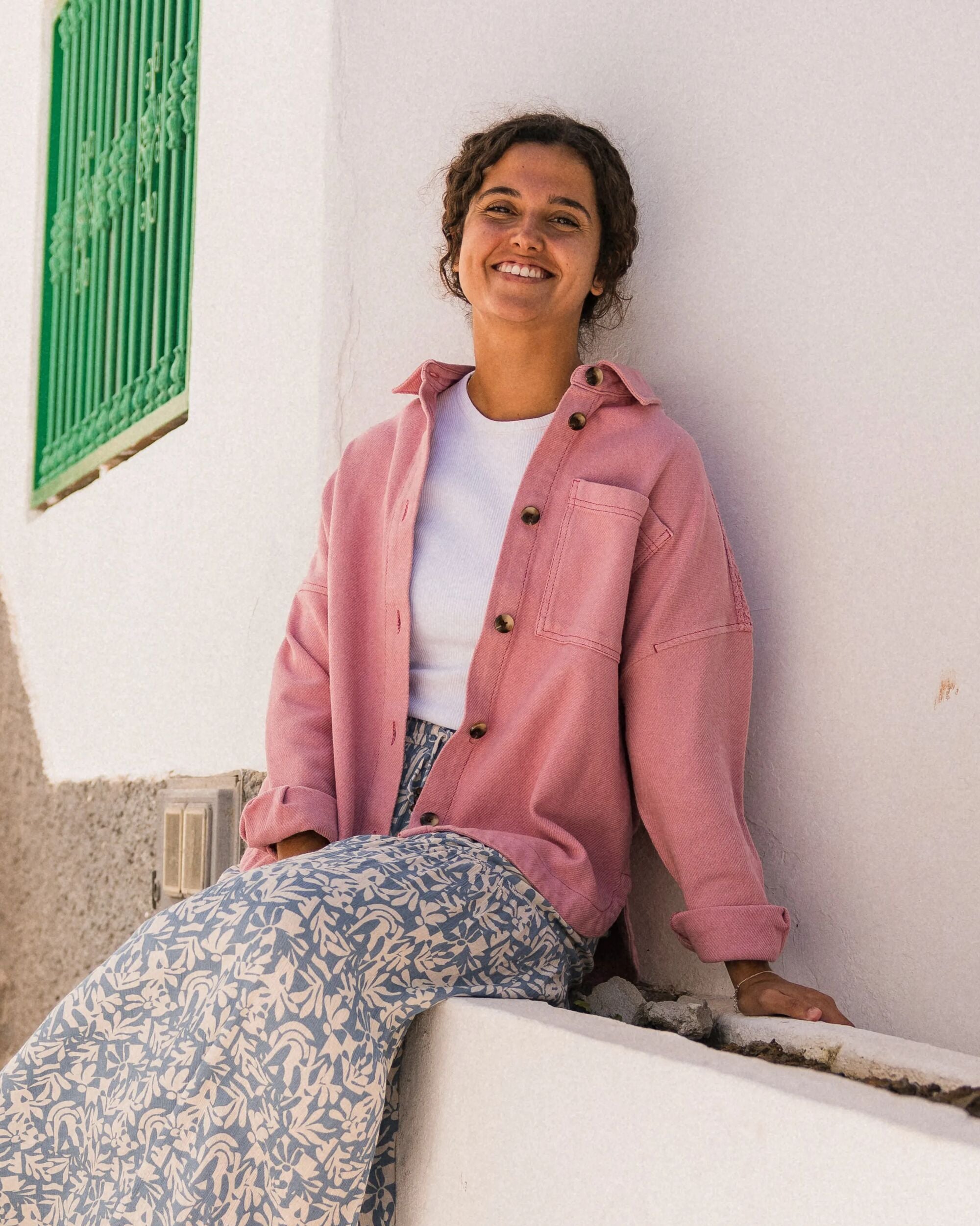 Maya Twill Overshirt - Pink Haze - Lifestyle