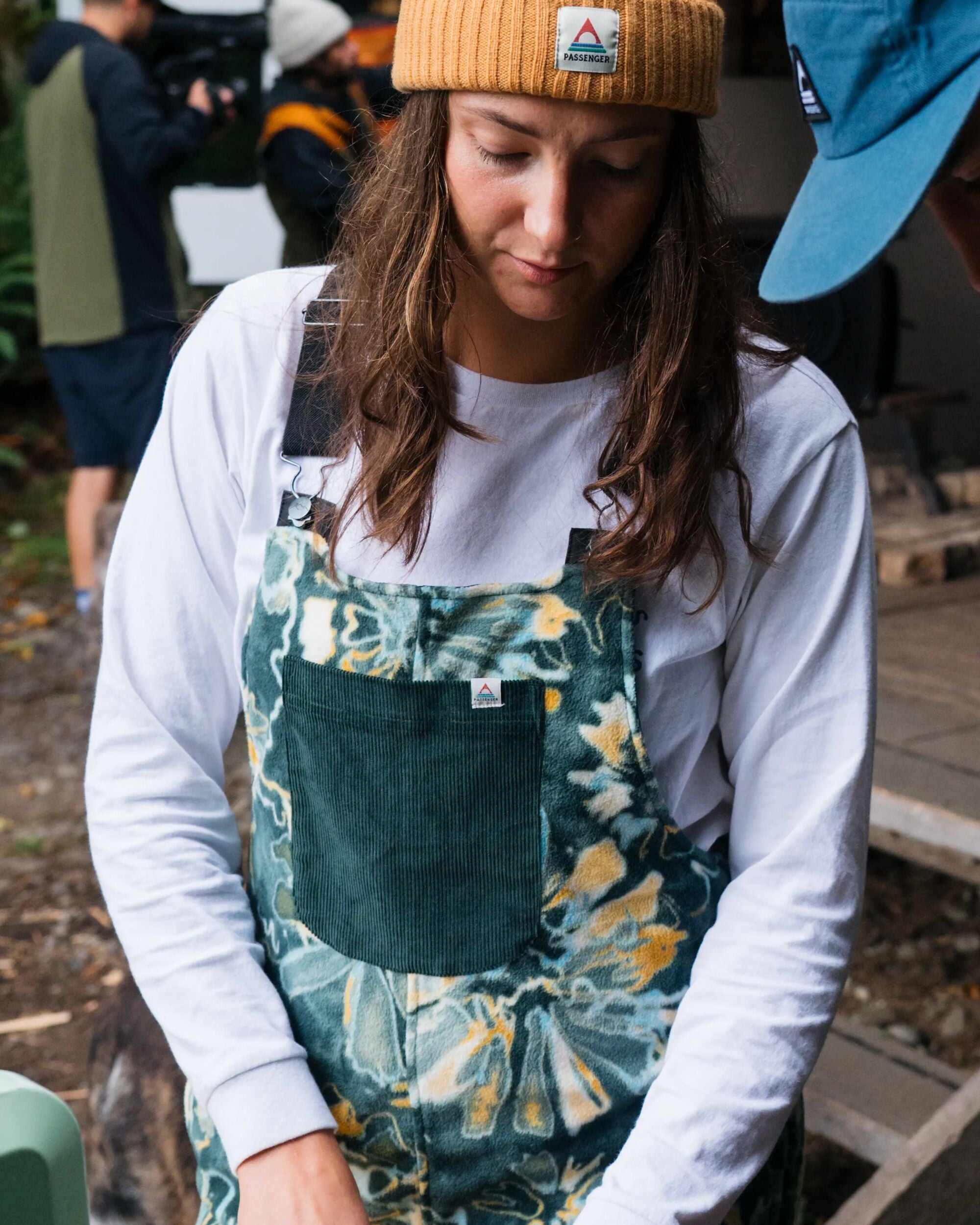 Ace Recycled Polar Fleece Dungarees - Frost Dark Fern - Lifestyle