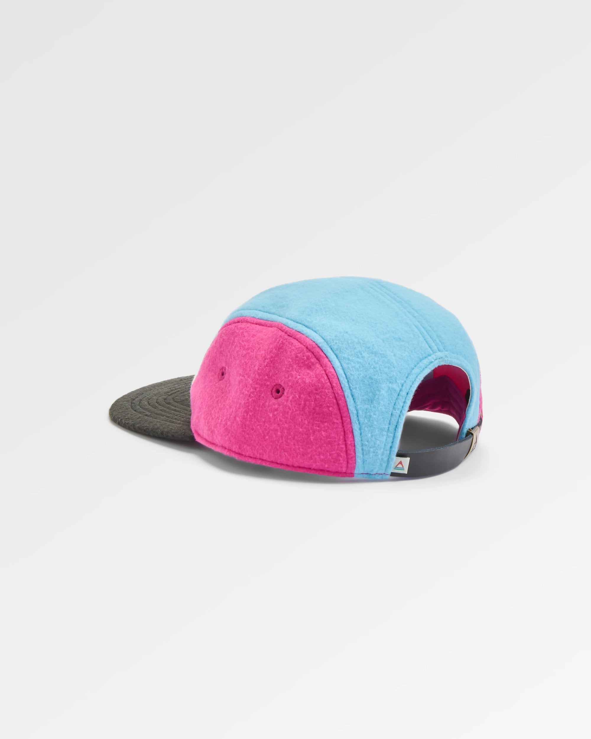 Pine Recycled Polar Fleece 5 Panel Cap - Maroon - Flatlay