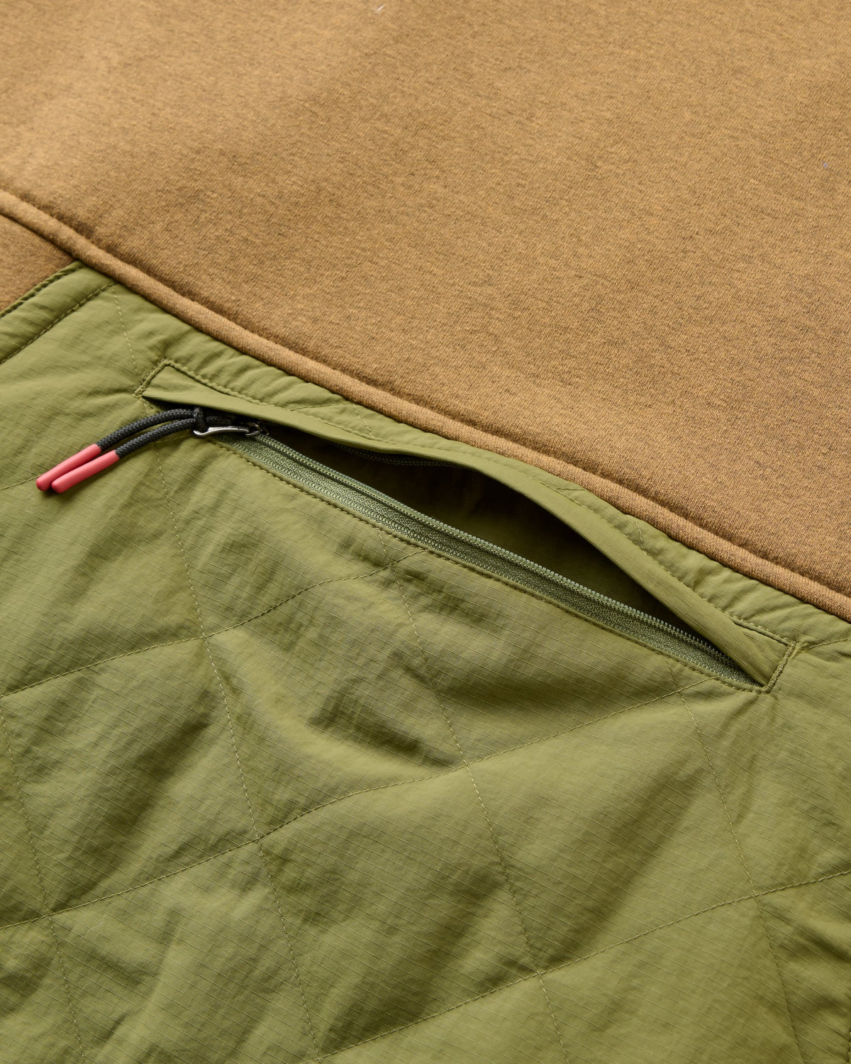 Tidal Fleece Lined Hoodie - Caramel/Khaki - Flatlay