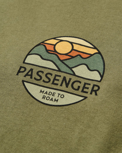 Laidback Recycled Cotton Relaxed Fit T-Shirt - Khaki - Flatlay