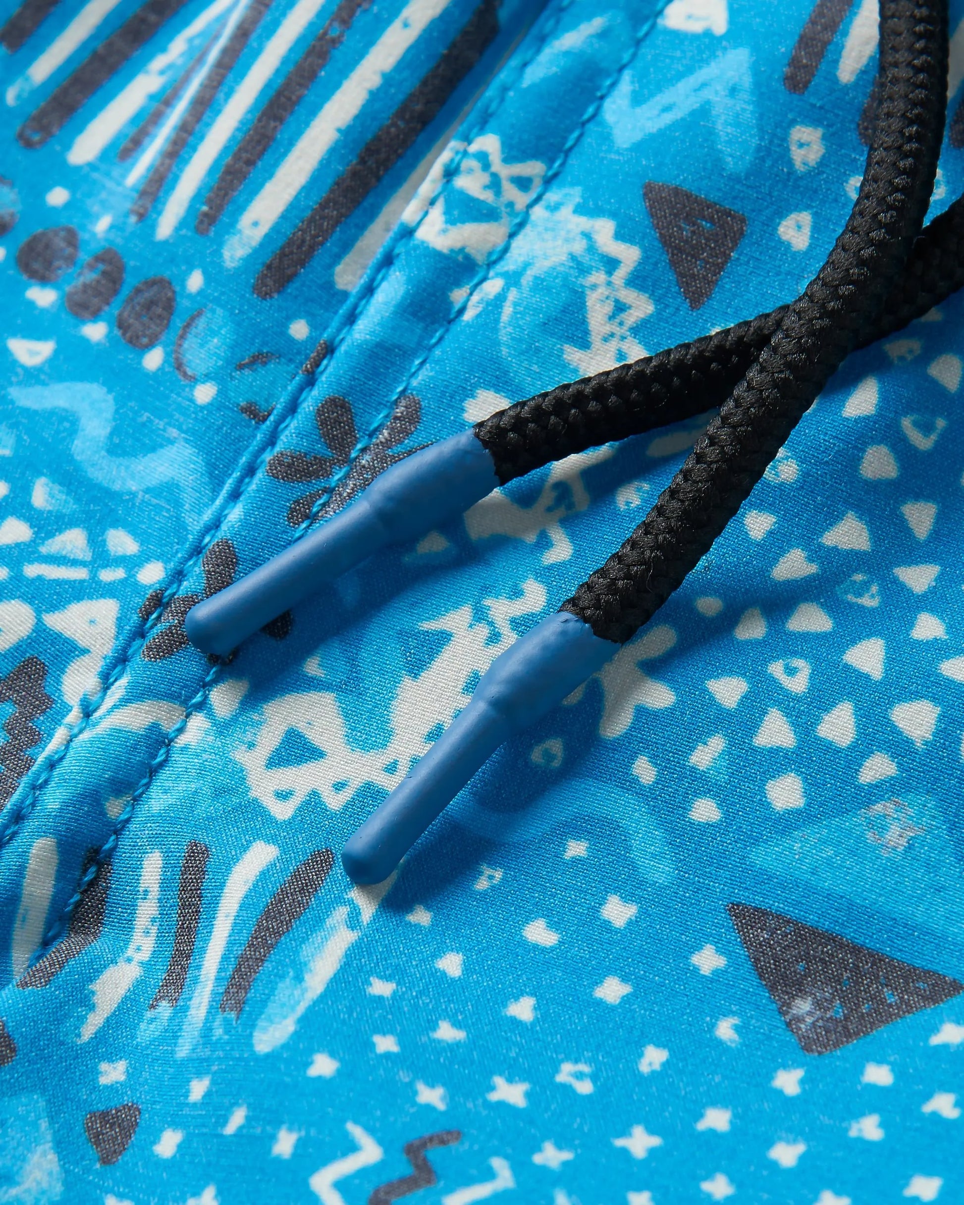 Way Out Recycled All Purpose Short - Vintage Patchwork Blue Pool - Flatlay
