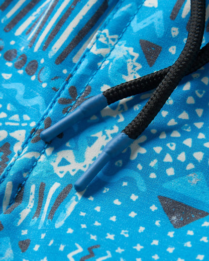 Way Out Recycled All Purpose Short - Vintage Patchwork Blue Pool - Flatlay