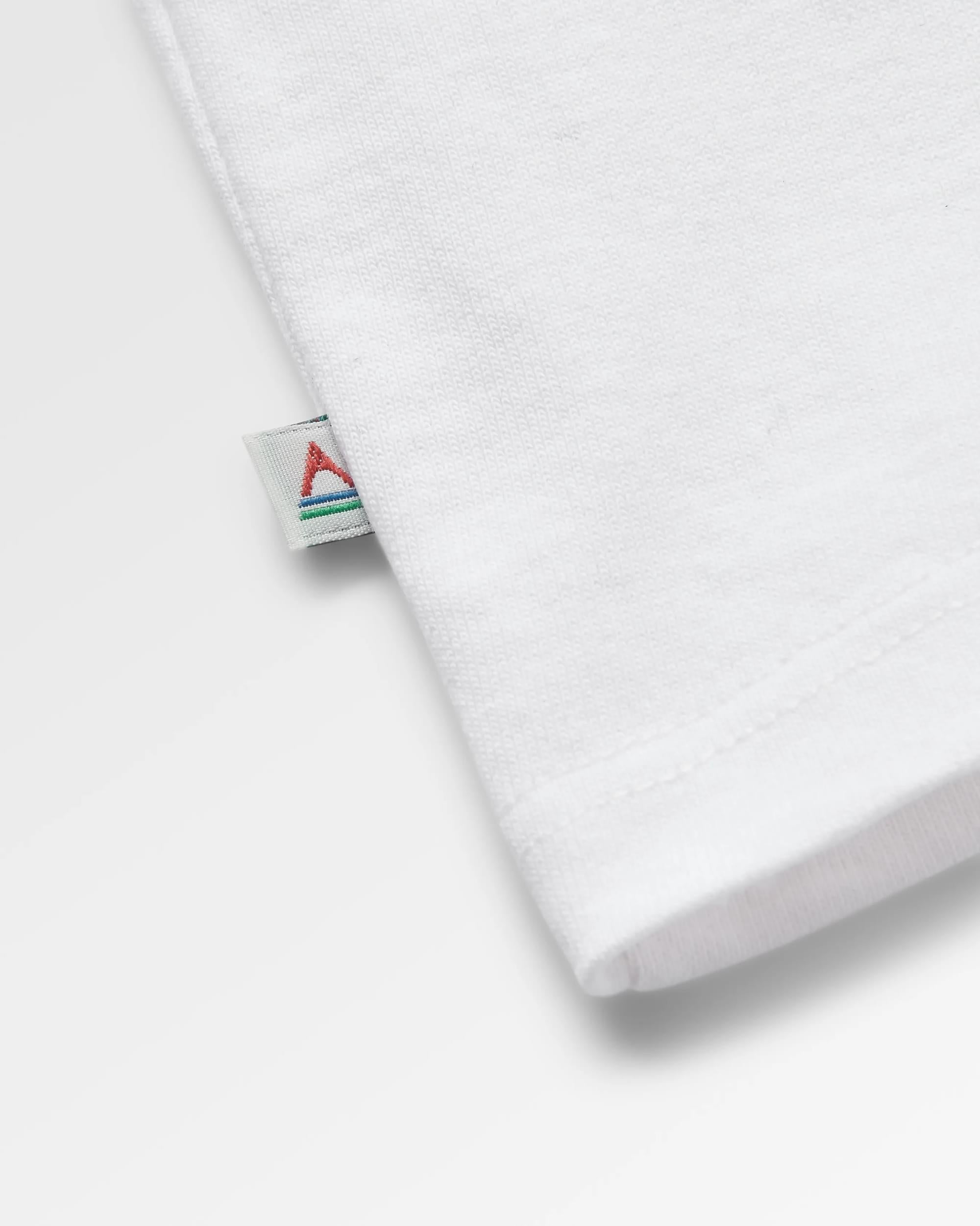 Classic Logo Recycled Cotton LS T-Shirt - White - Flatlay