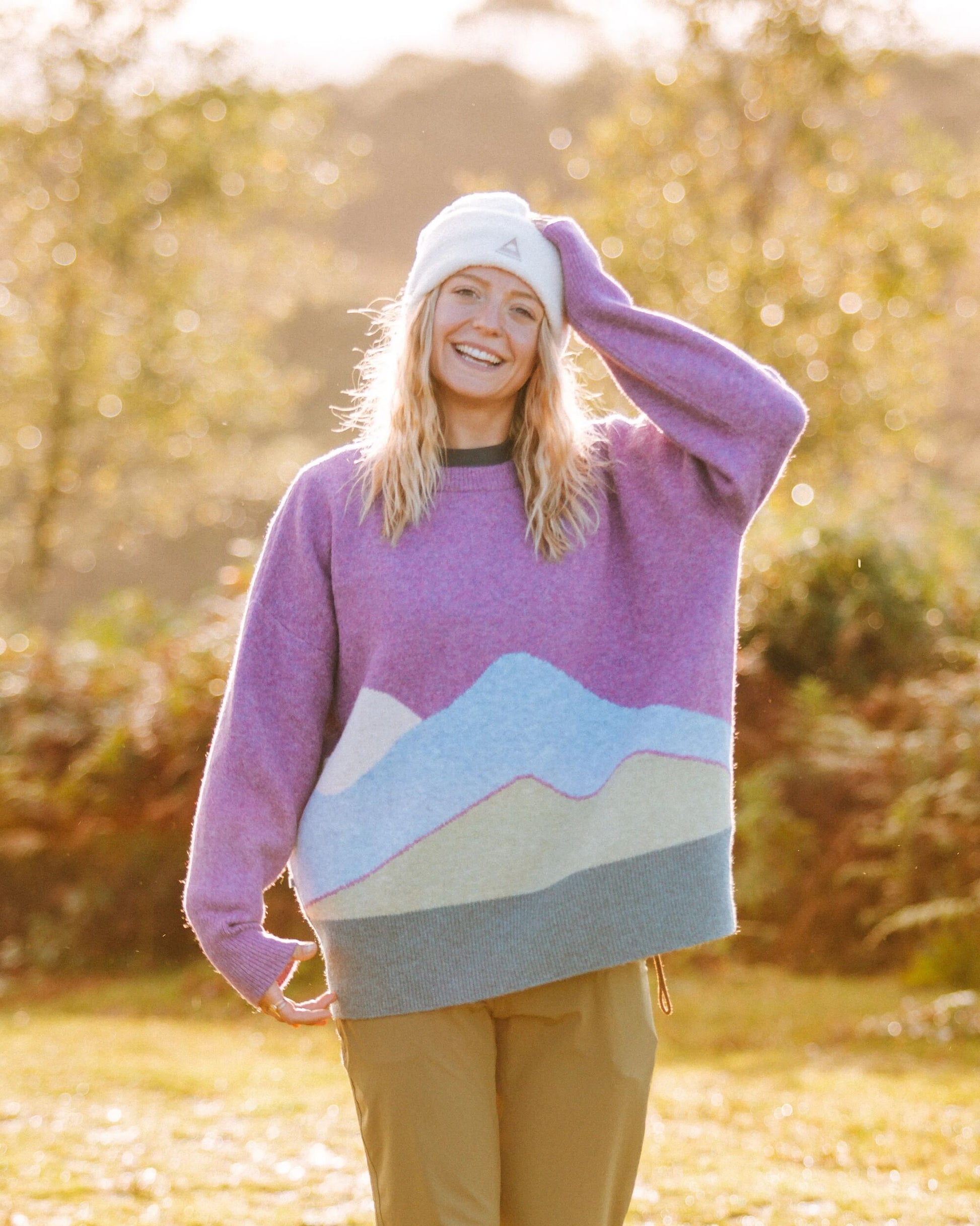 Vista Recycled Knitted Jumper - Rhubarb