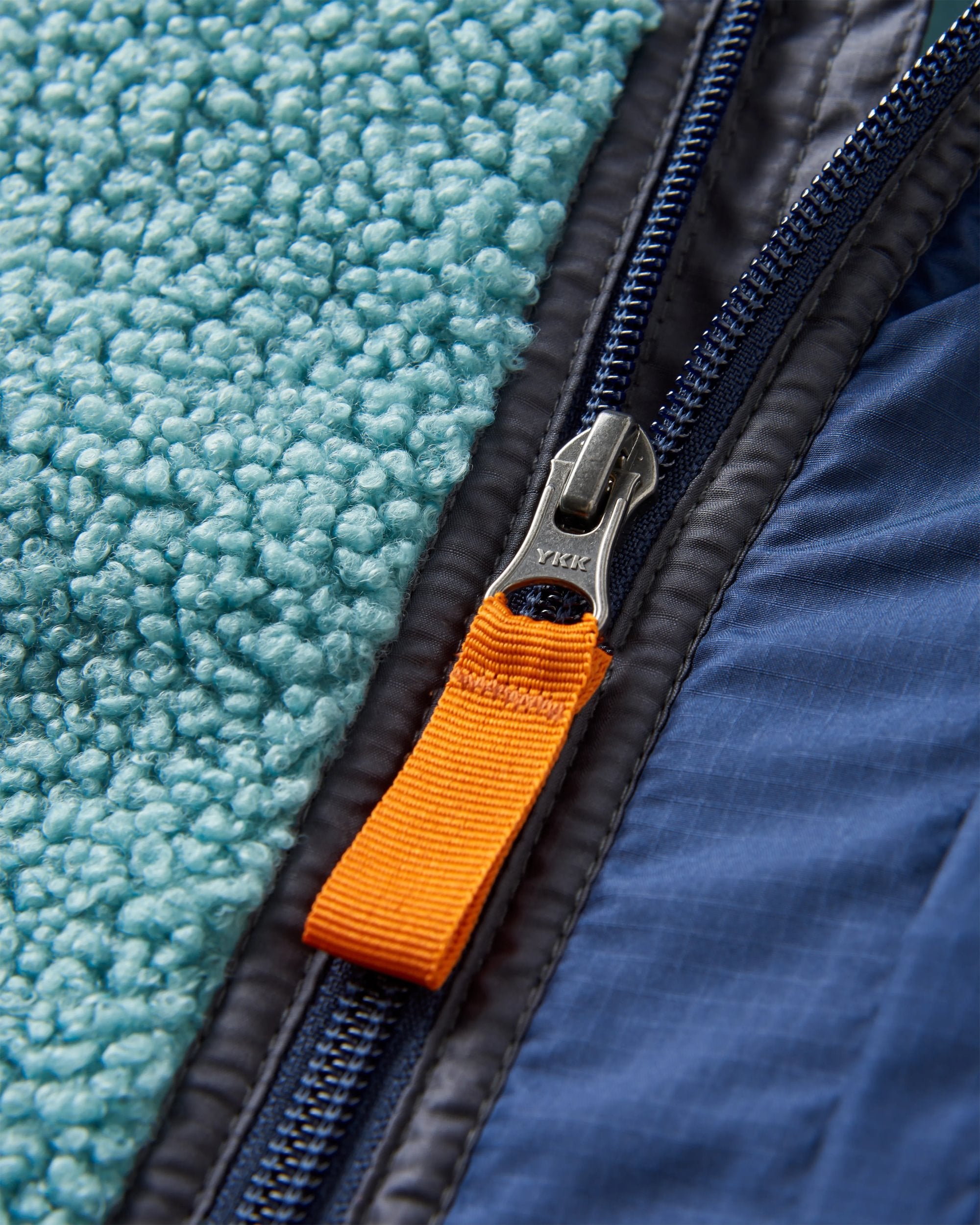 Born Explorer Recycled Polar-Lined Sherpa Fleece - Arctic/Charcoal - Flatlay