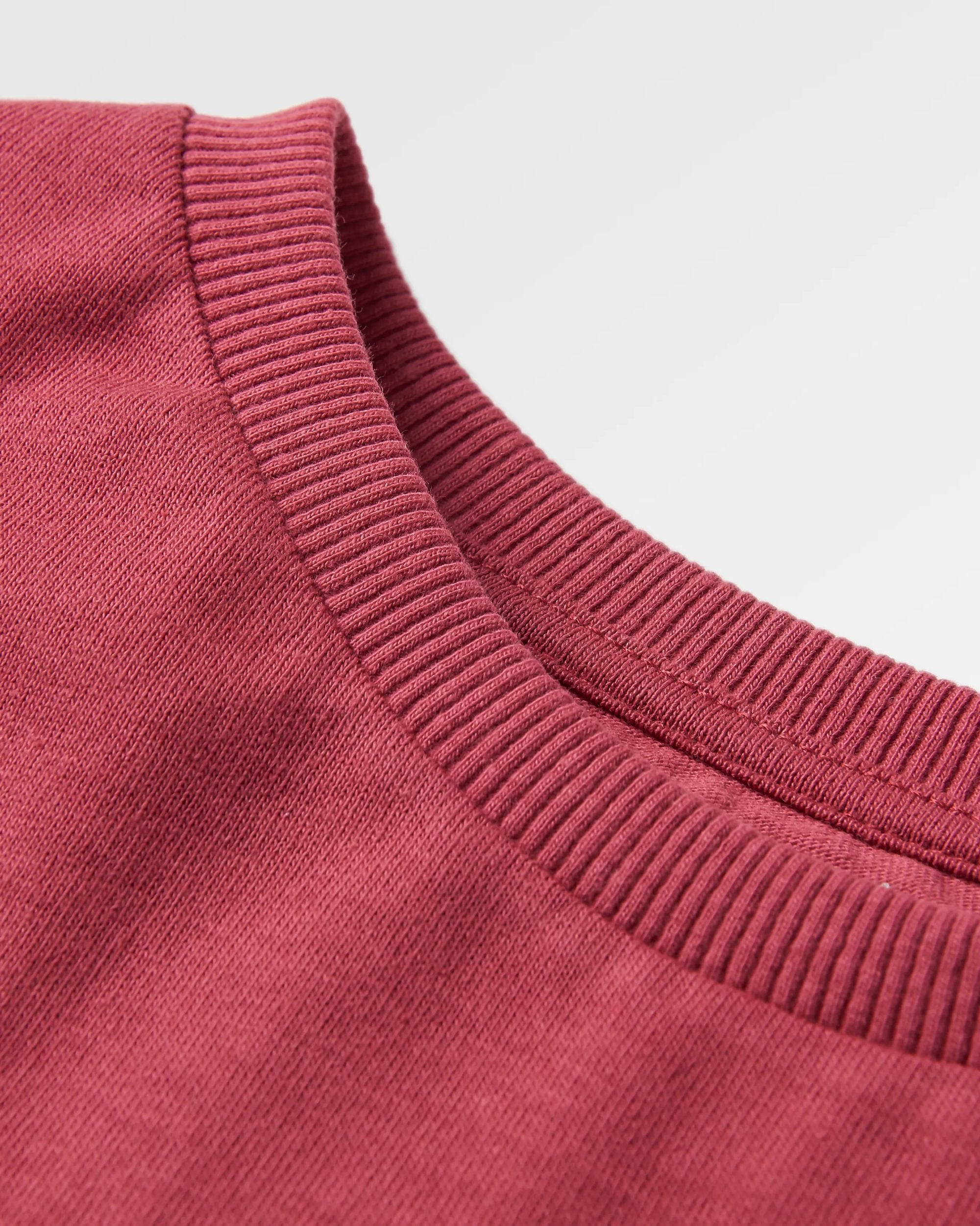 Dawn Recycled Cotton LS T-Shirt - Earth Red - Flatlay