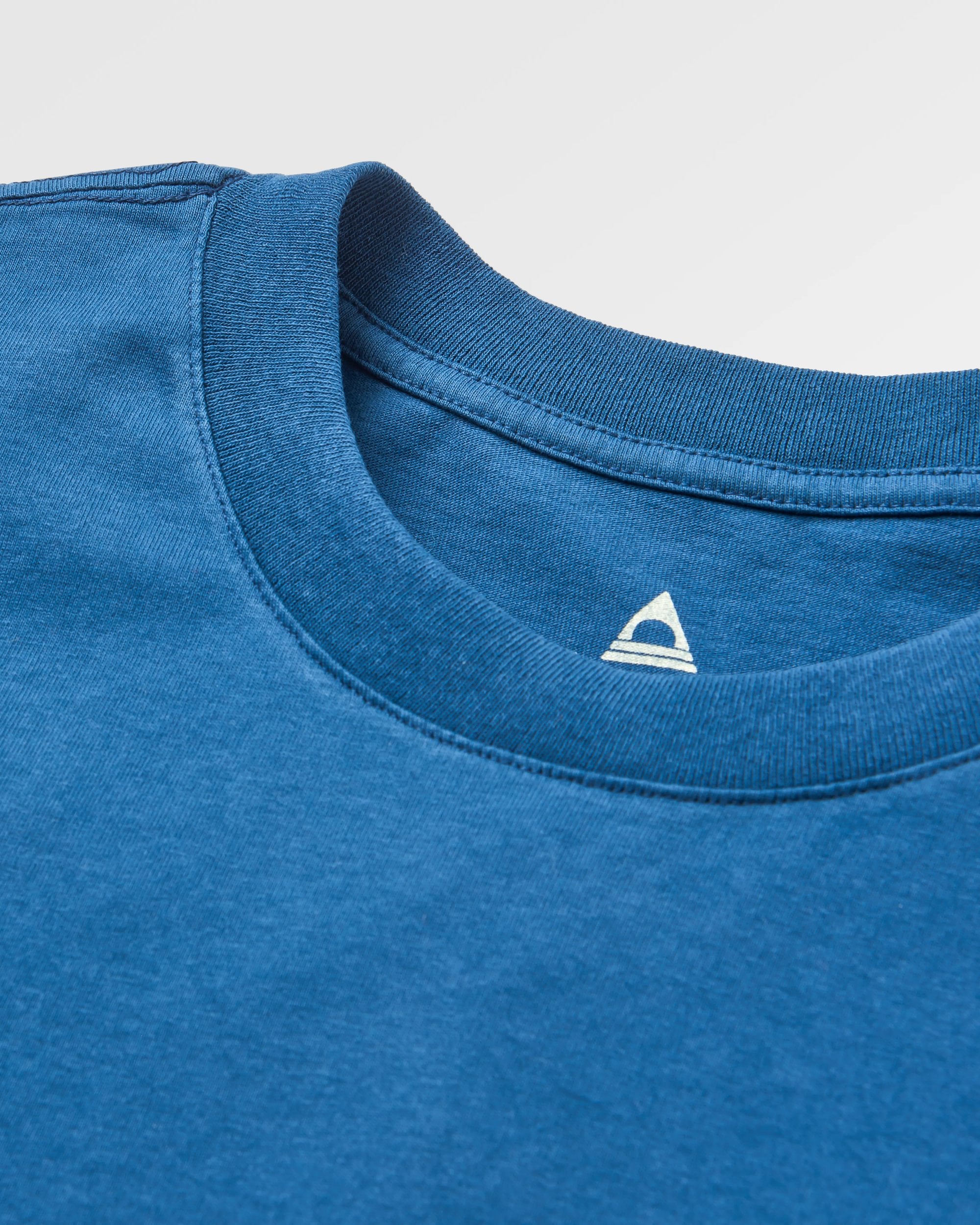 Laidback Recycled Cotton Relaxed Fit T-Shirt - Dark Denim - Flatlay