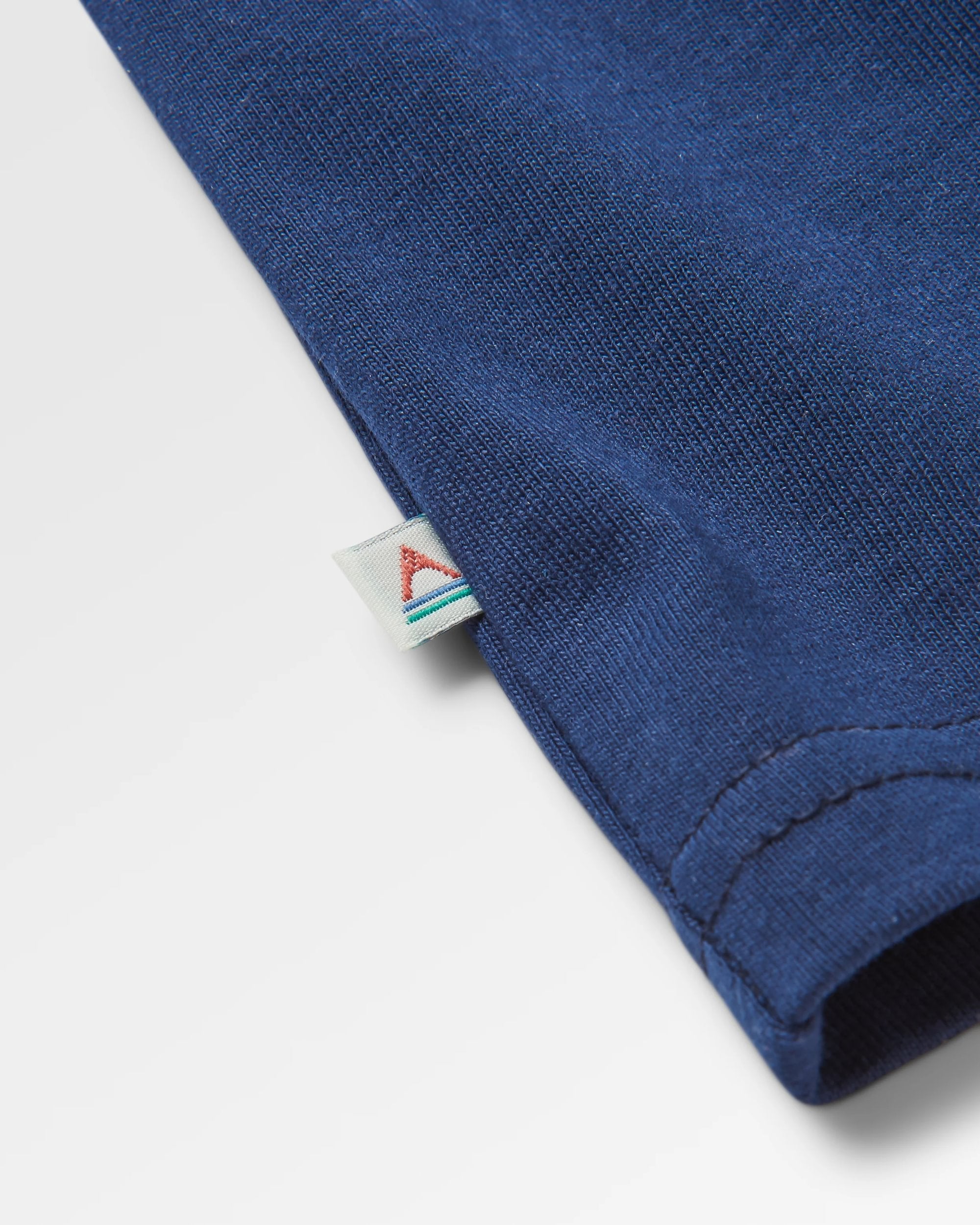 Phoenix Organic Cotton LS T-Shirt - Rich Navy - Flatlay