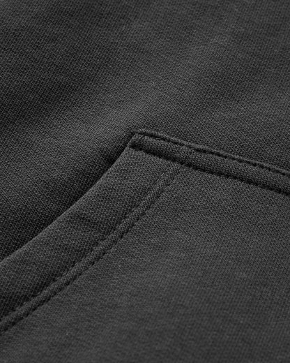 Escapism Recycled Cotton Hoodie - Black - Flatlay