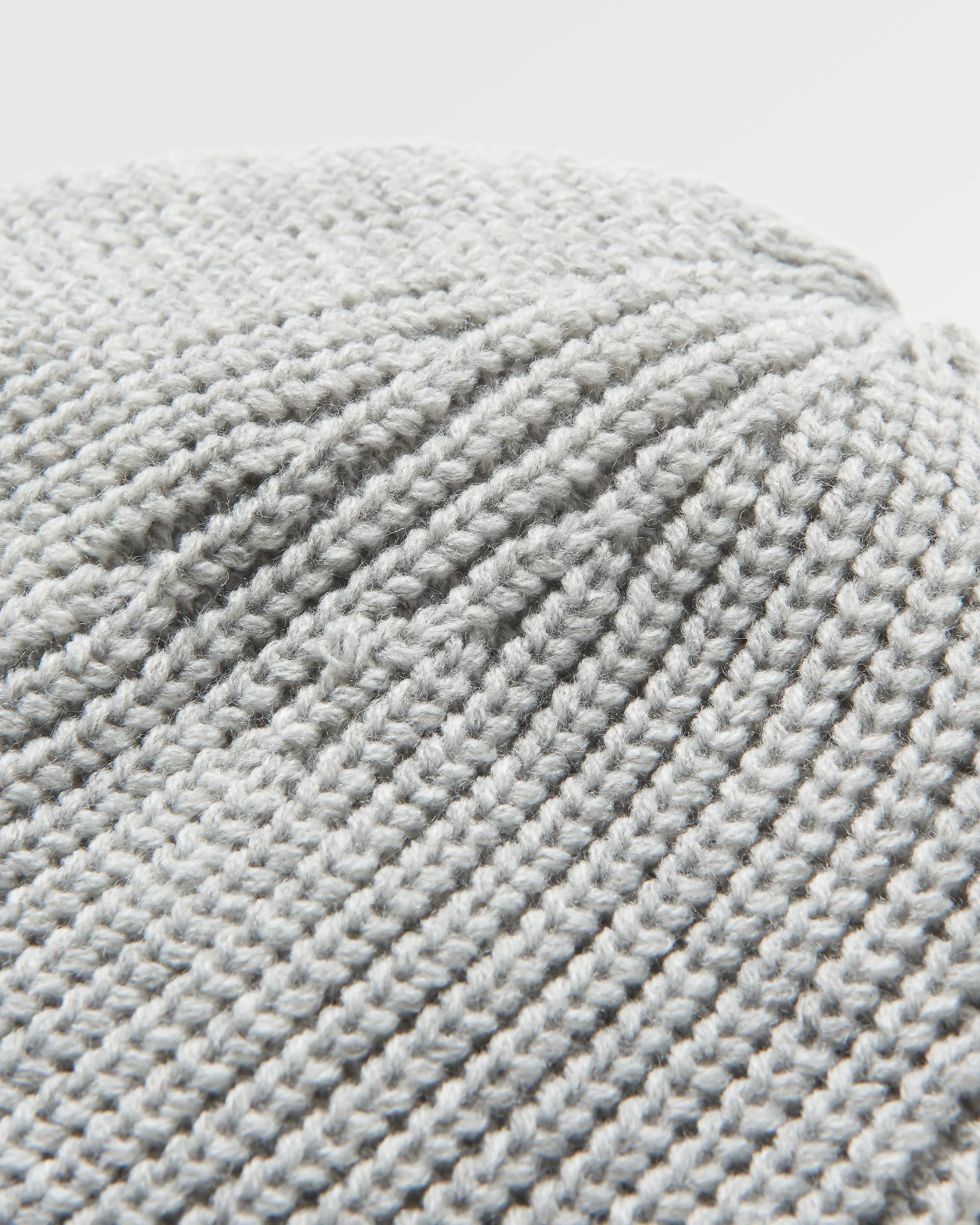 Compass Recycled Beanie - Light Grey Marl - Flatlay