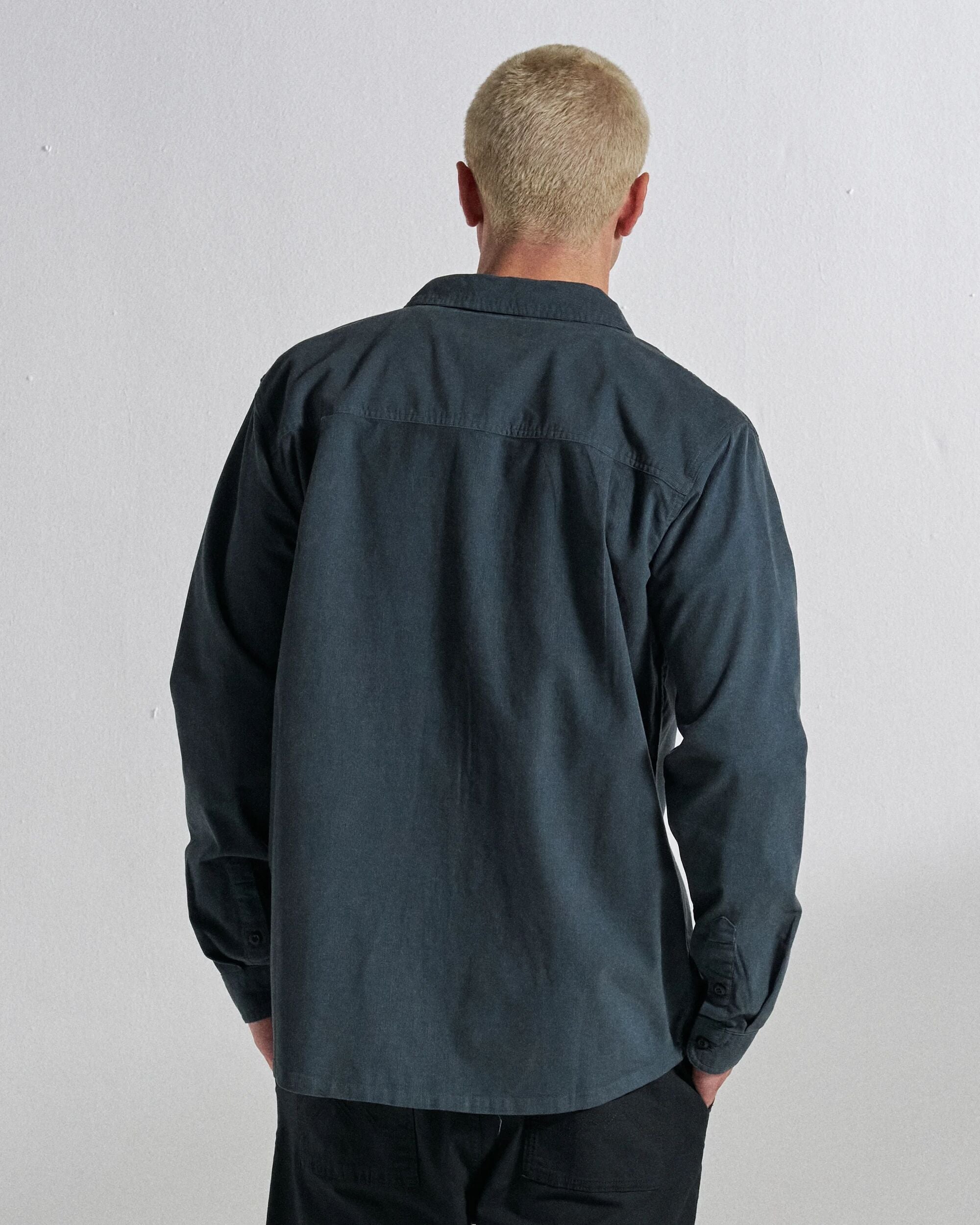 Backcountry Cord Light Shirt - Storm Grey - Studio Model