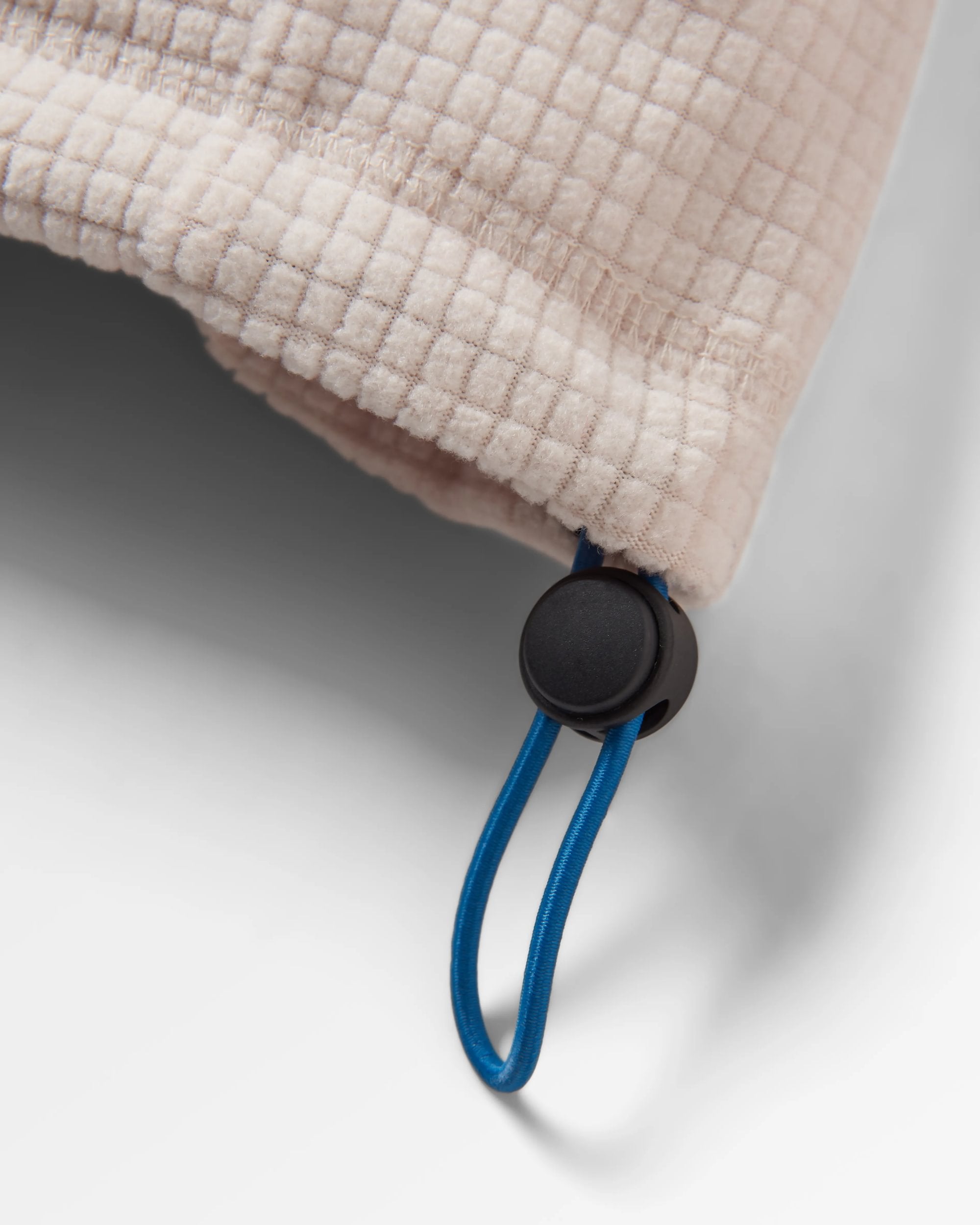 Off Trail Recycled Grid Polar Fleece - Red Ochre/Birch - Flatlay