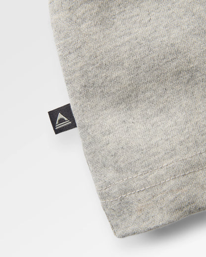 Slower Rhythms Relaxed Fit T-Shirt - Grey Marl - Flatlay