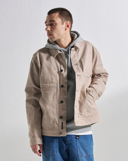 Vantage Canvas Jacket - Simply Taupe - Studio Model