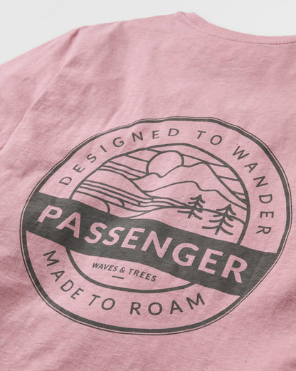 Odyssey Recycled Cotton T-Shirt - Pink Haze - Flatlay