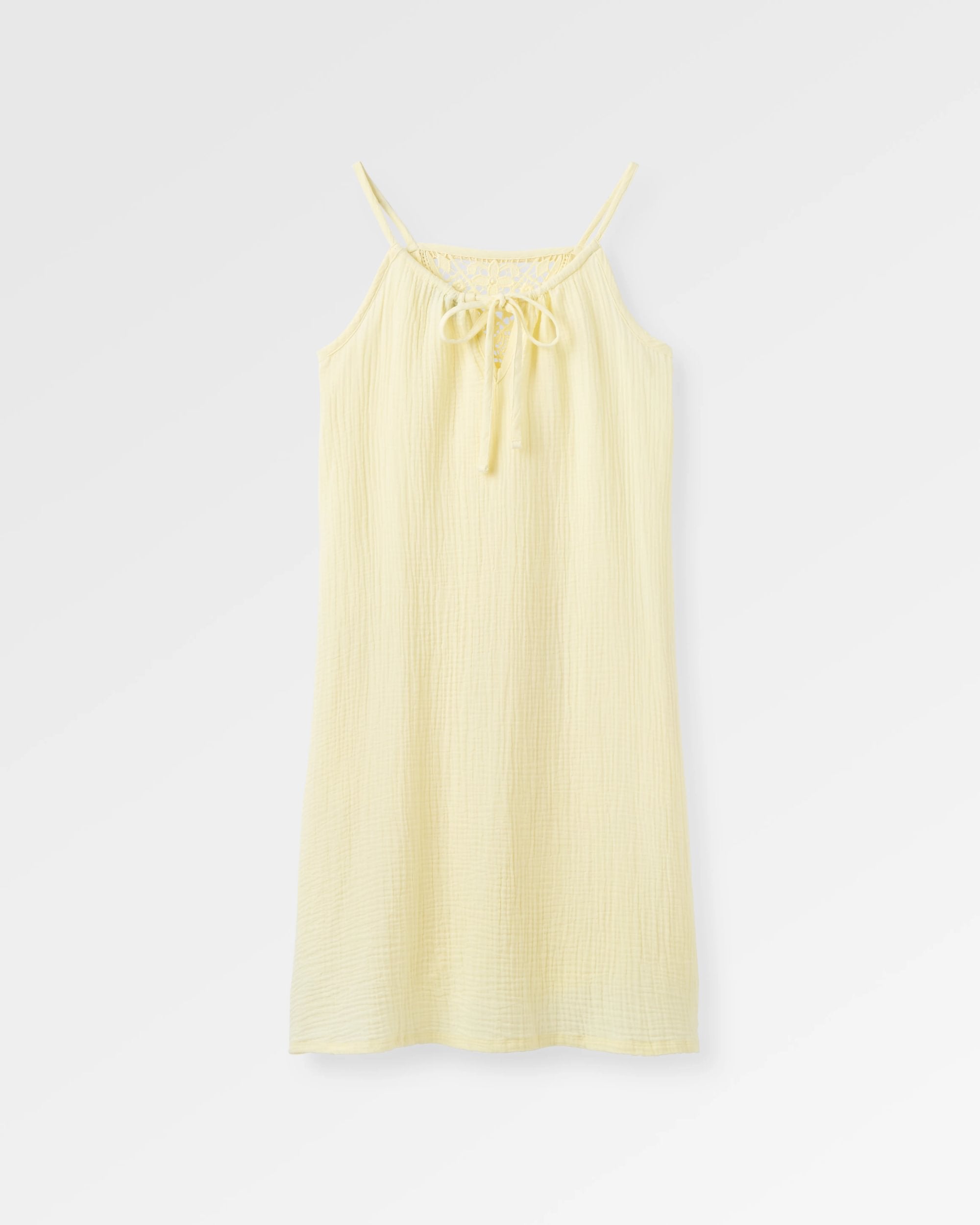 Junipe Dress - Pale Yellow - Flatlay