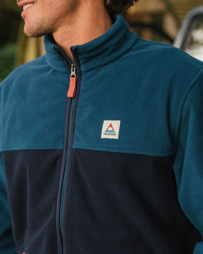 Ridge 2.0 Full Zip Recycled Polar Fleece - Tidal Blue/Rich Navy