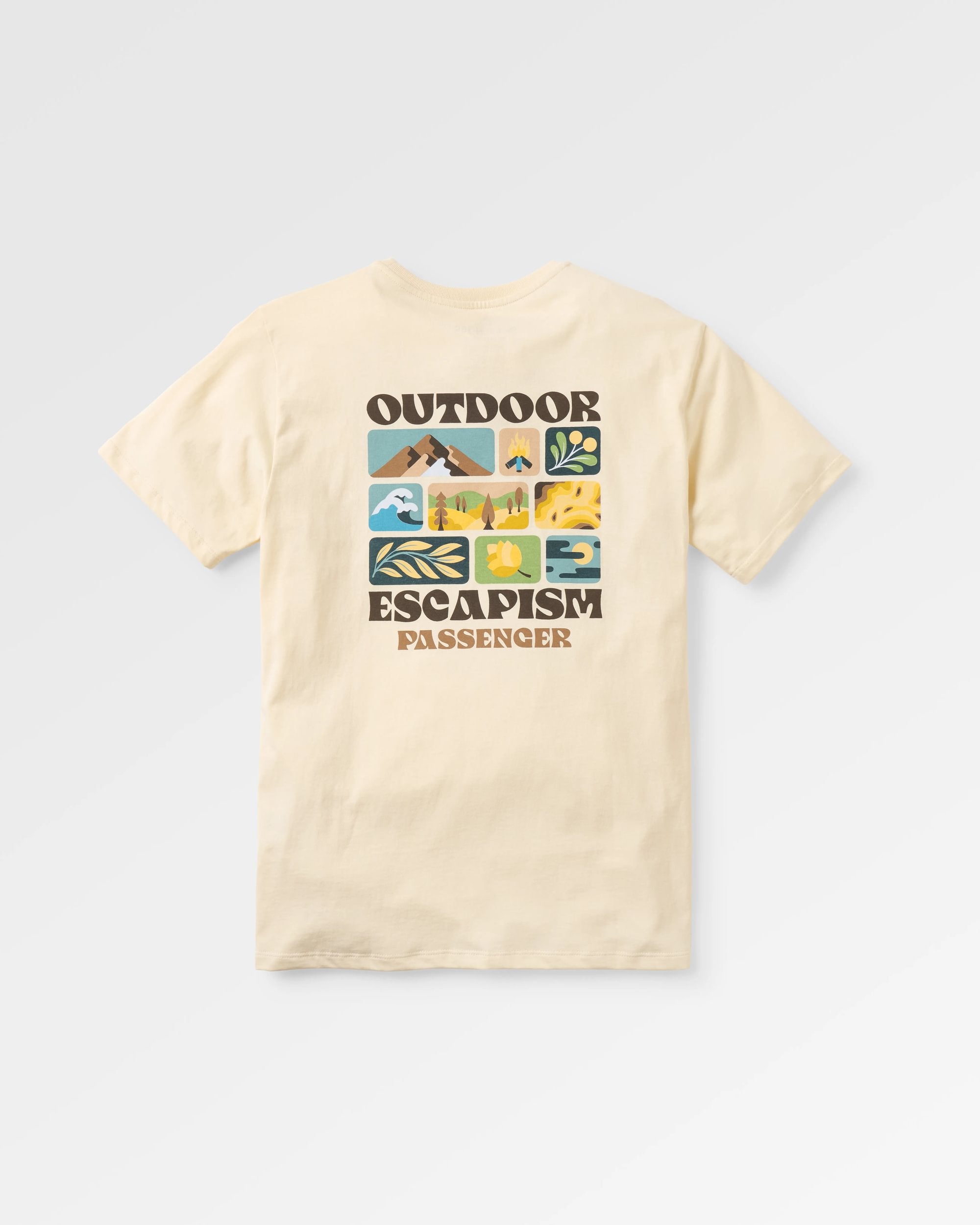 Patches Recycled Cotton T-Shirt - Birch - Flatlay