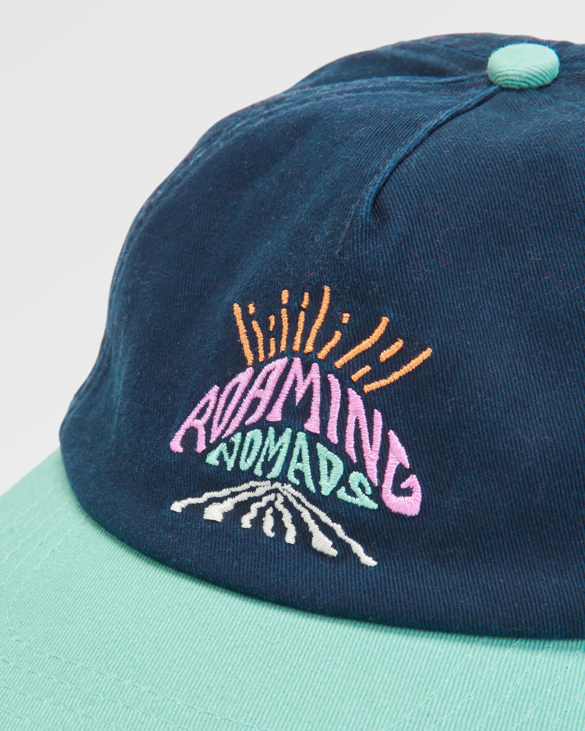 Tolima Recycled 5 Panel Cap - Dark Denim - Flatlay