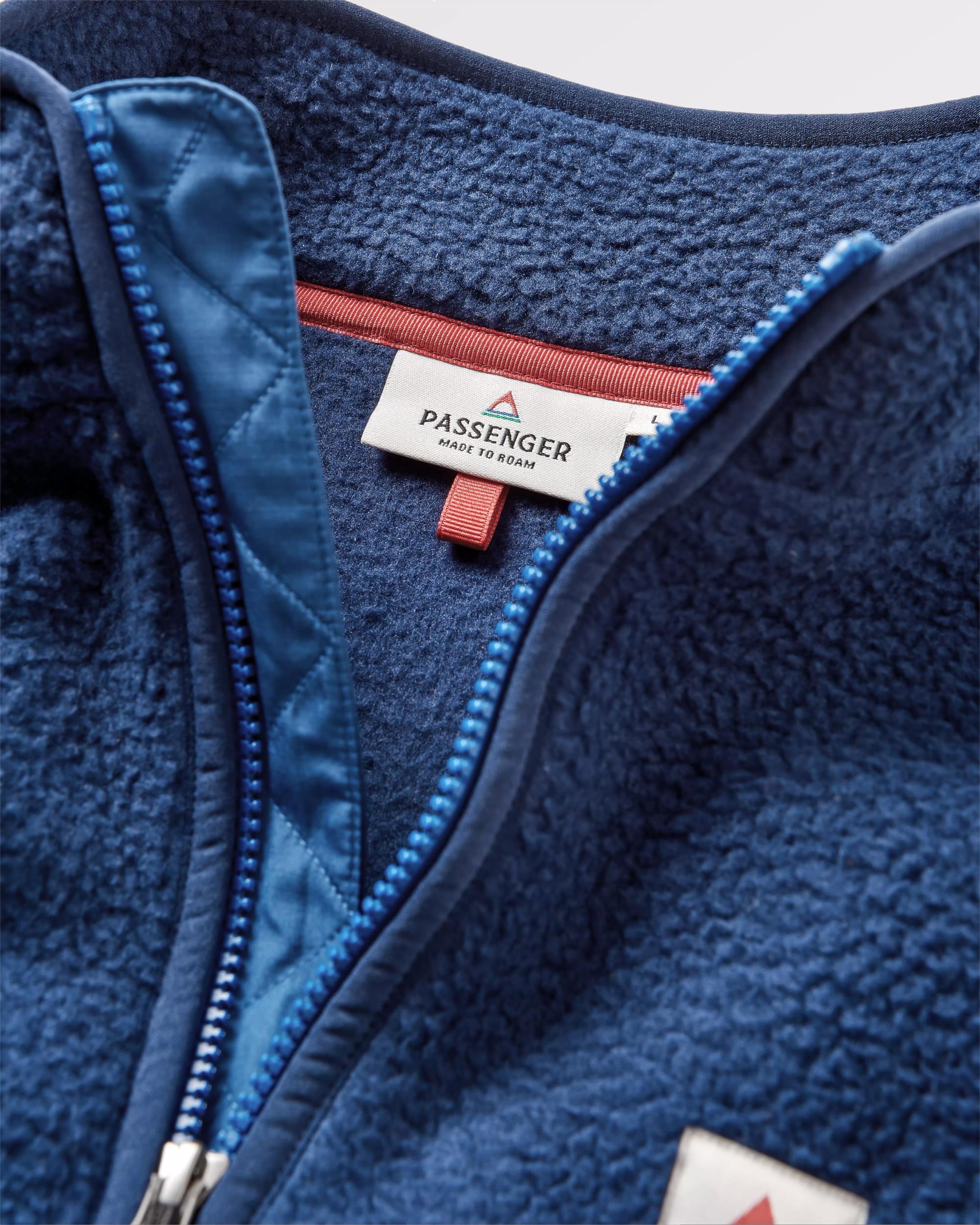 Tripper 2.0 Full Zip Recycled Sherpa Fleece - Rich Navy - Flatlay