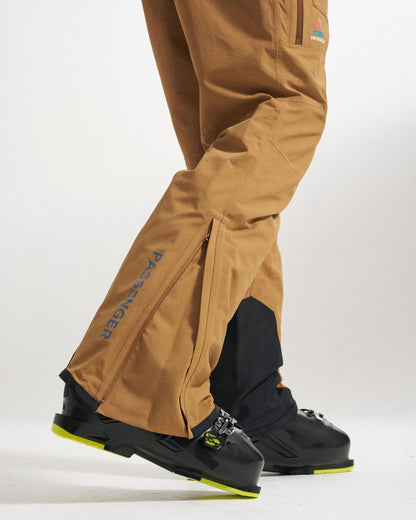Snowscape Men's Recycled Bibpant - Toffee - Studio Model