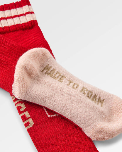 Snowscape Socks - Red Ochre - Flatlay