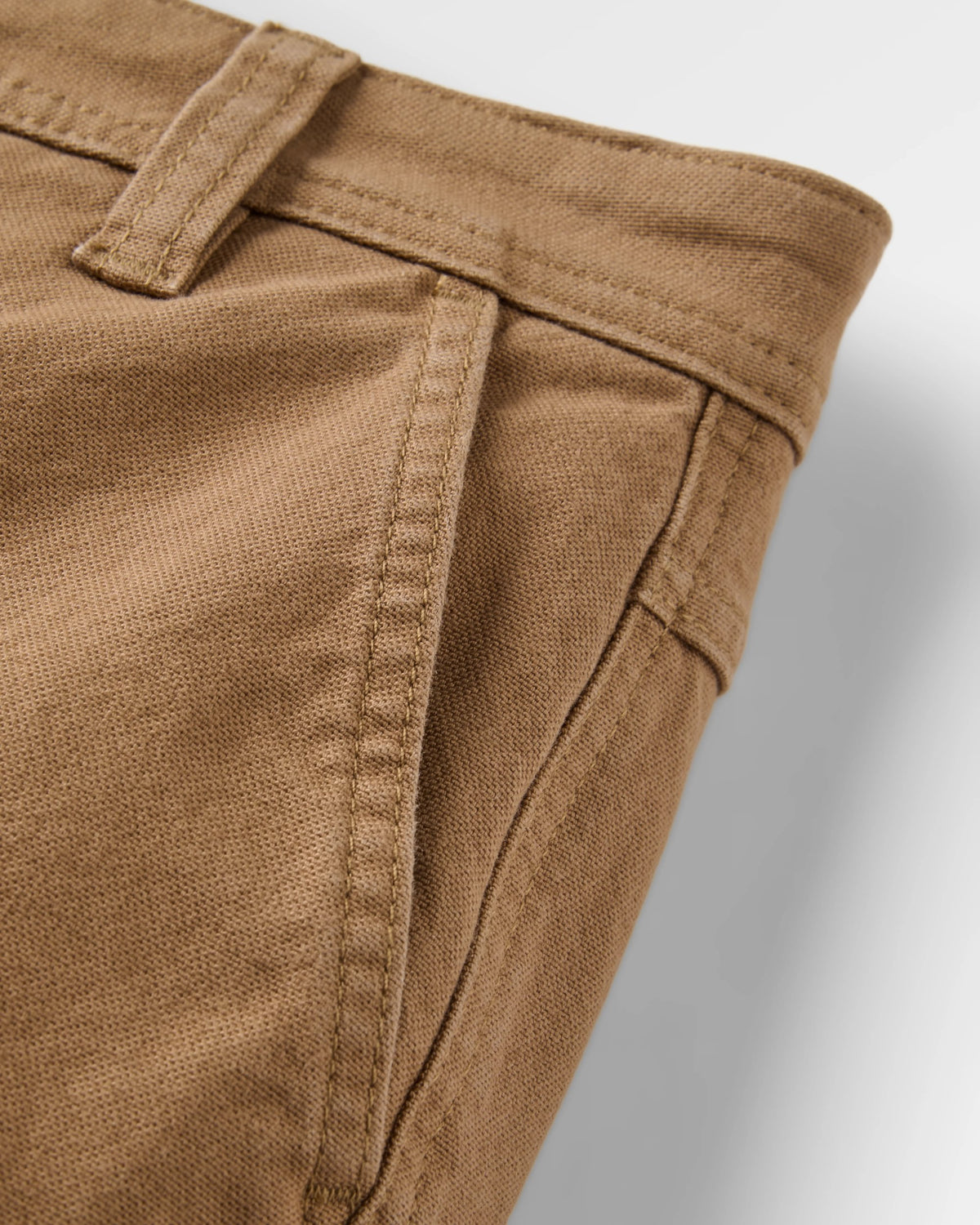 Vantage Cotton Canvas Trouser - Caramel - Flatlay