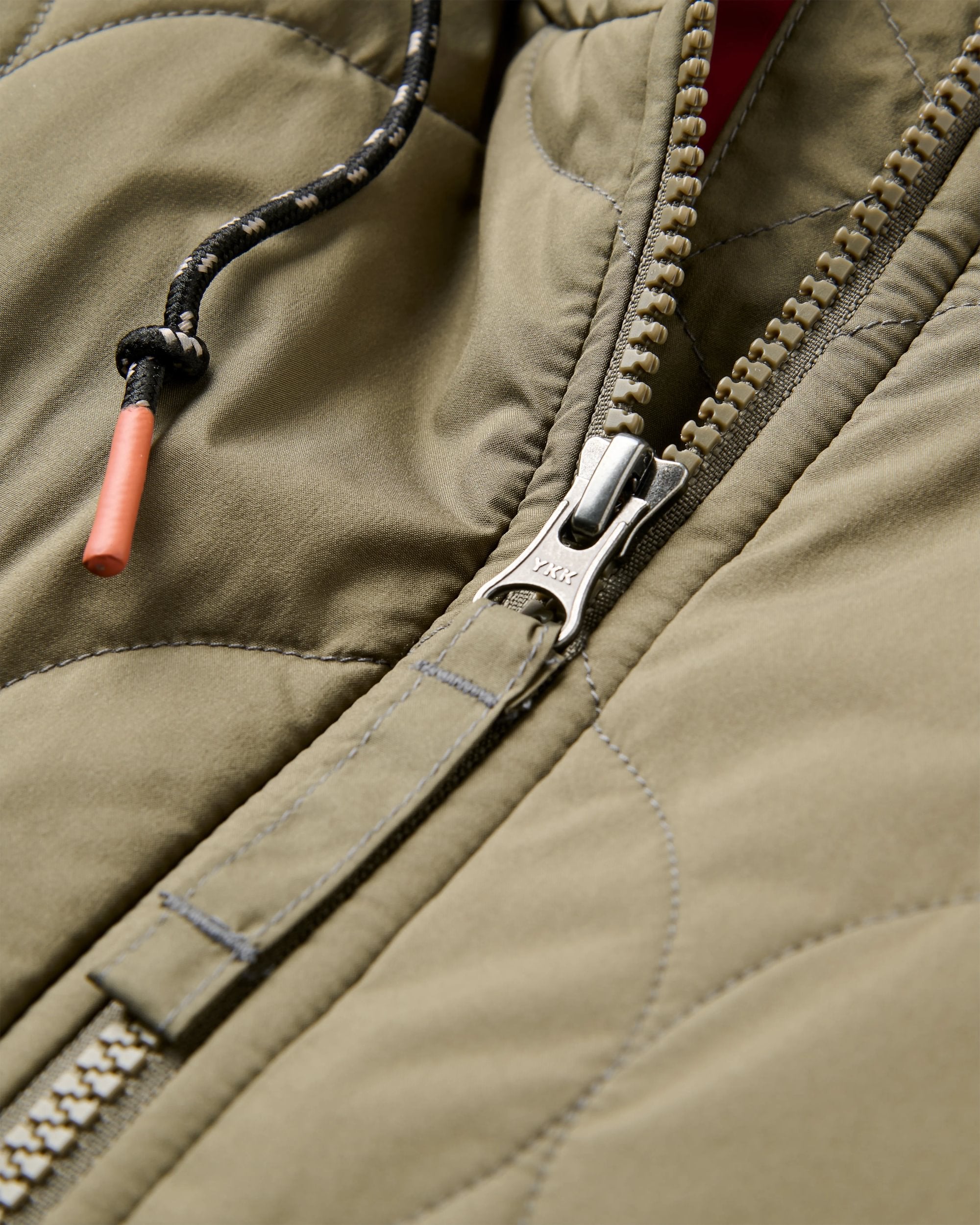 Flora Long Recycled Insulated Parka - Dusty Olive - Flatlay