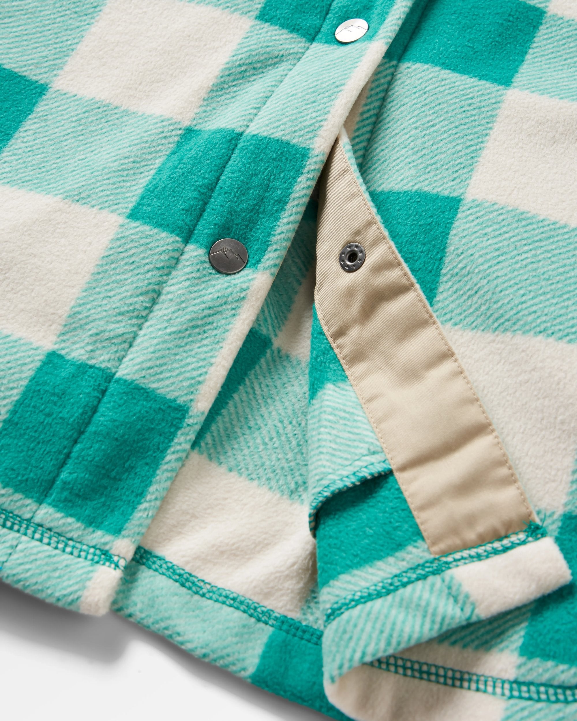 East Recycled Polar Fleece Shirt - Greenlake Buffalo Check - Flatlay