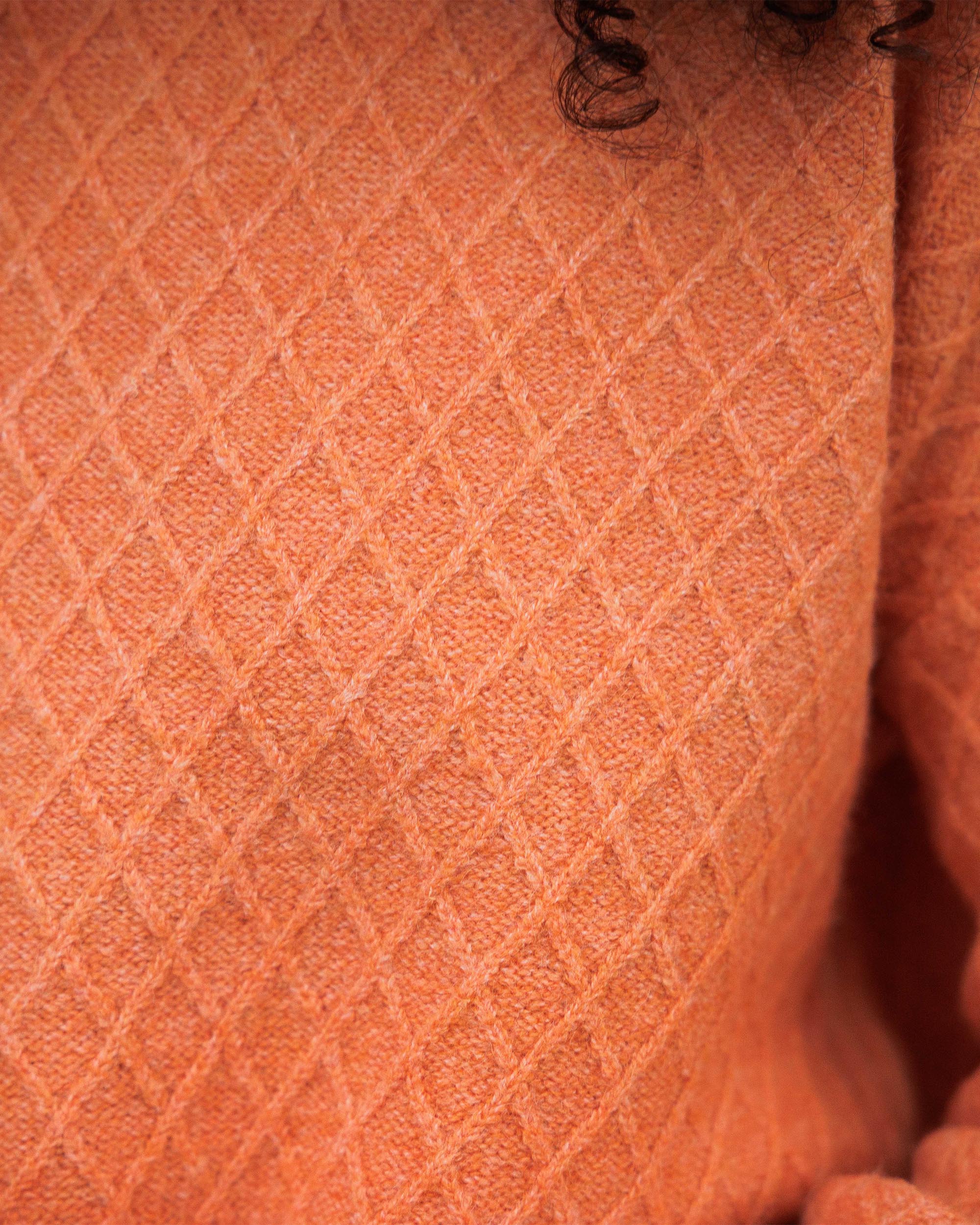 Hinterland Recycled Knitted Jumper - Apricot - Lifestyle