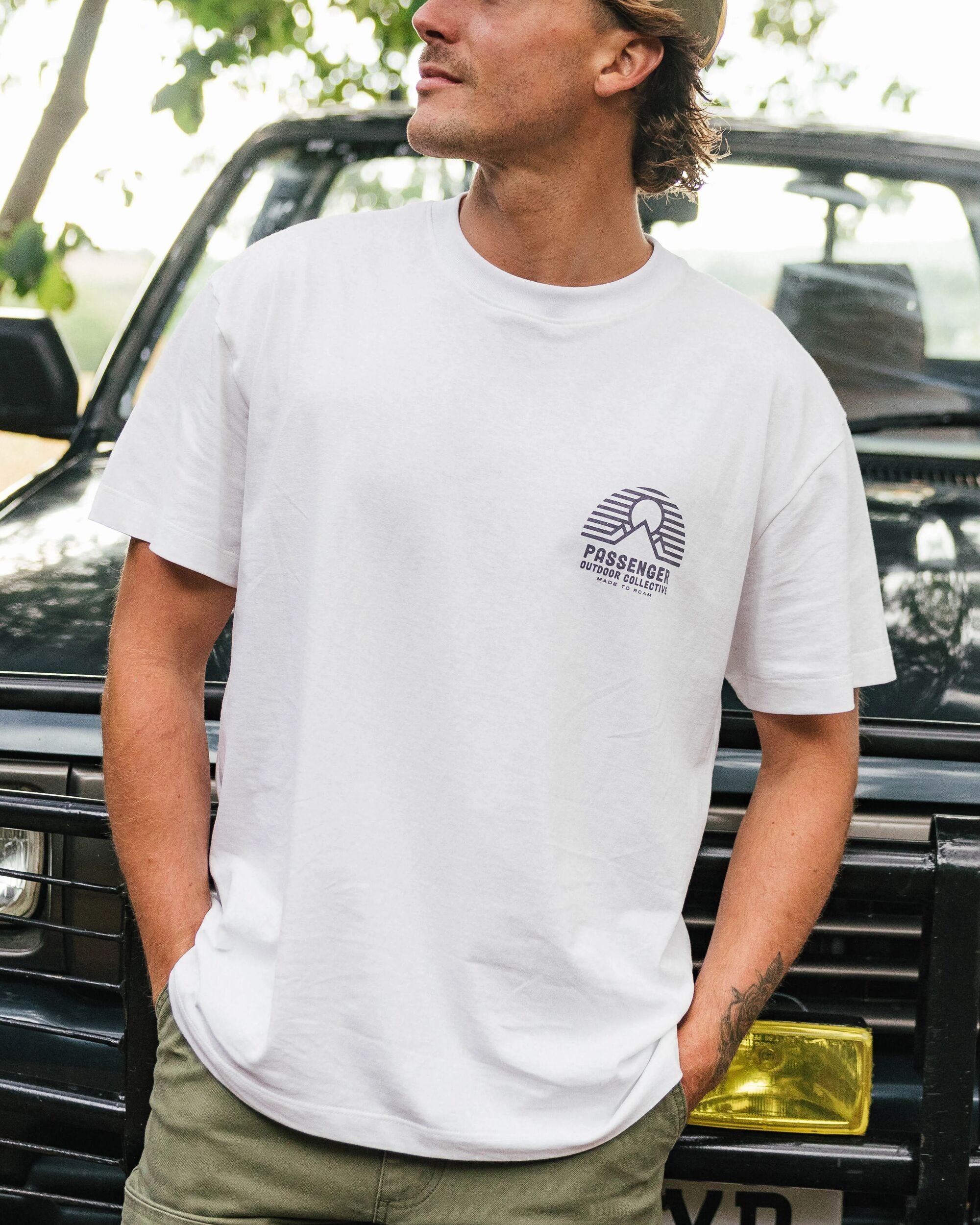 Elbio Recycled Relaxed Fit T-Shirt - White - Lifestyle
