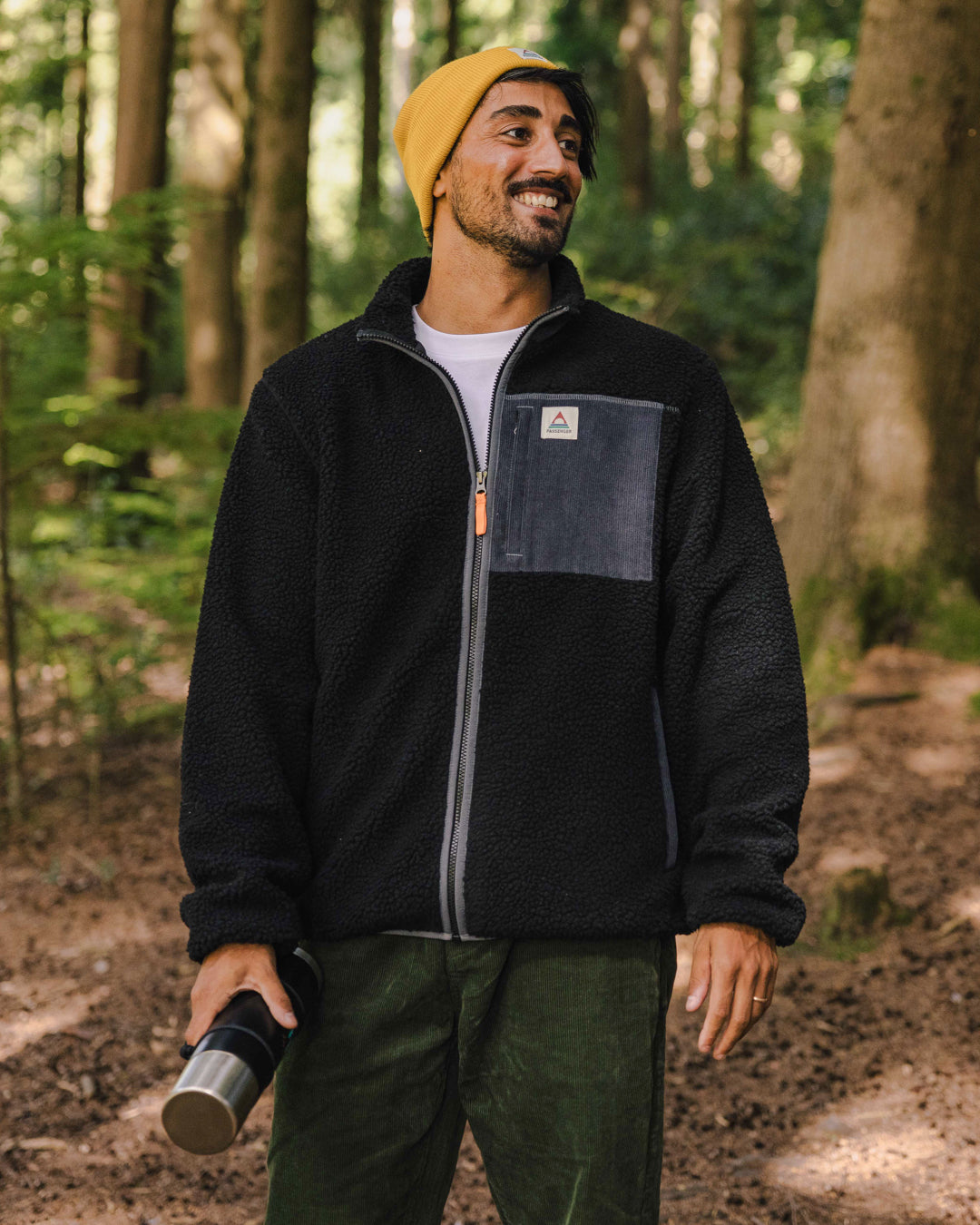 Trekker Recycled Deep-Pile Sherpa Fleece - Black