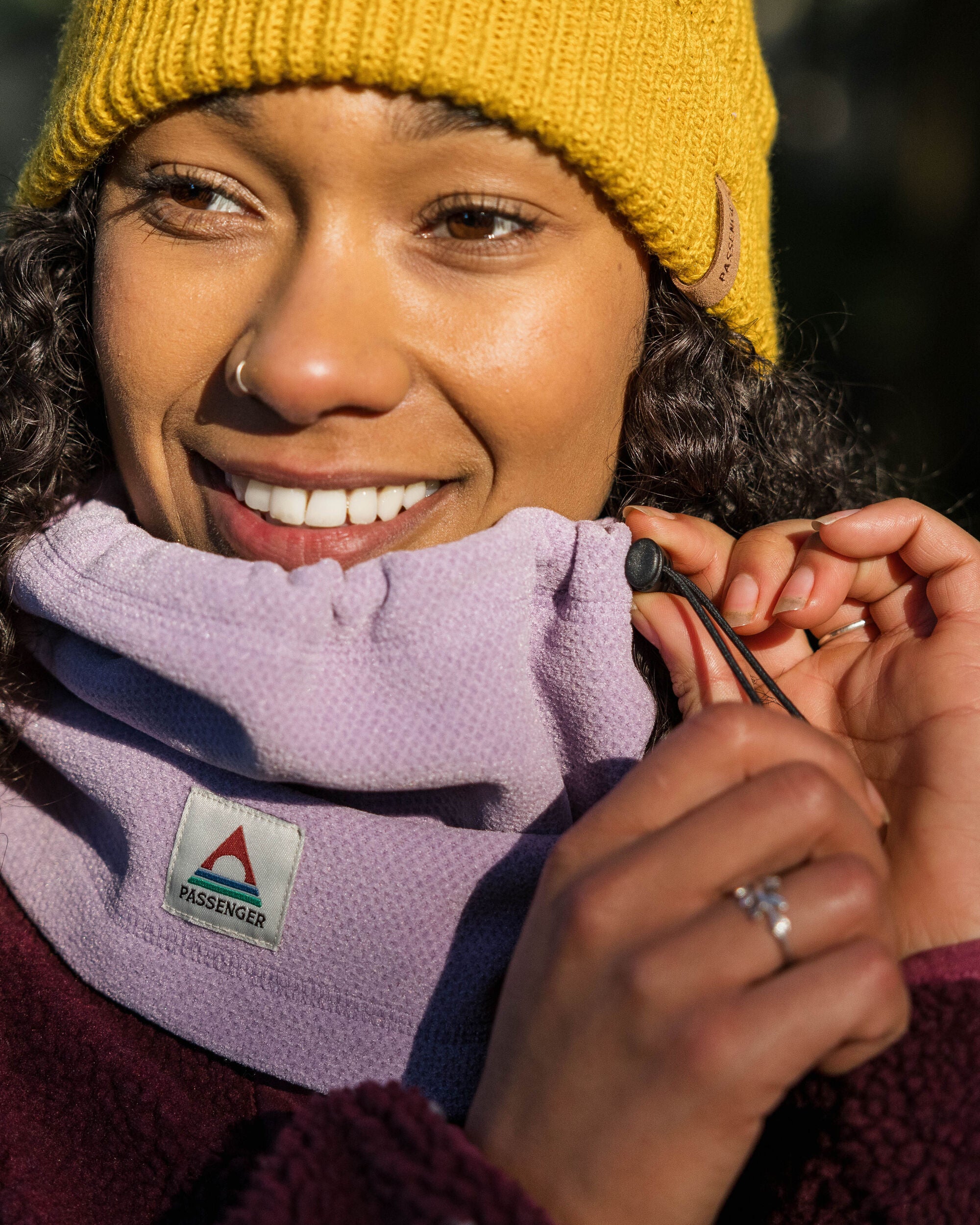 Blaze Recycled Polartec® Gaiter - Lilac - Lifestyle - Female