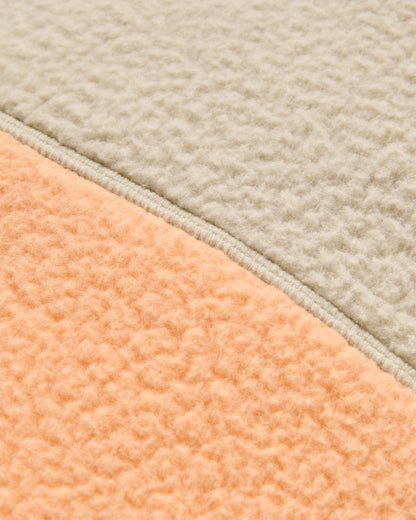 Fairbanks Full Zip Recycled Sherpa Gilet - Oatmeal/Orange Peach - Flatlay