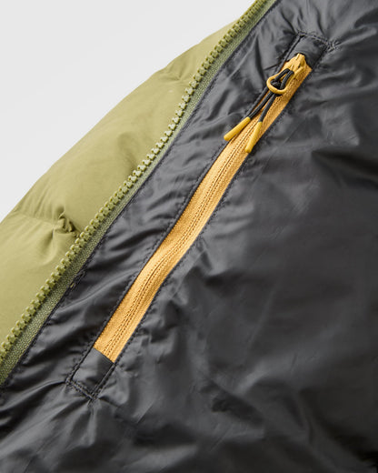 Kindlewood Down Jacket - Faded Black/Khaki - Flatlay