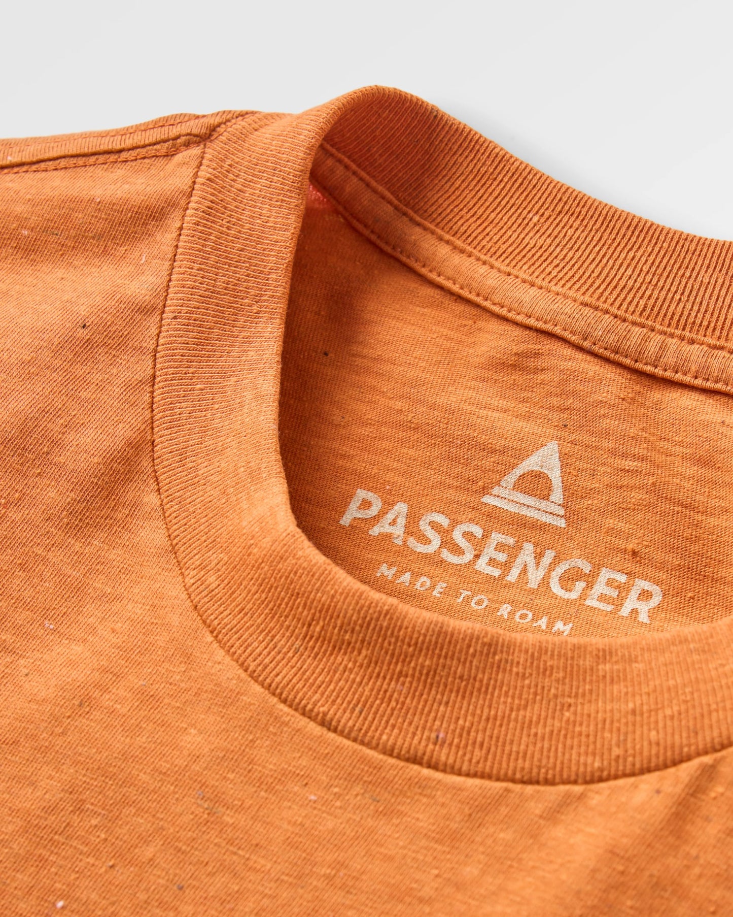 Elbio Relaxed Fit LS T-Shirt - Sunset Orange Marl - Flatlay